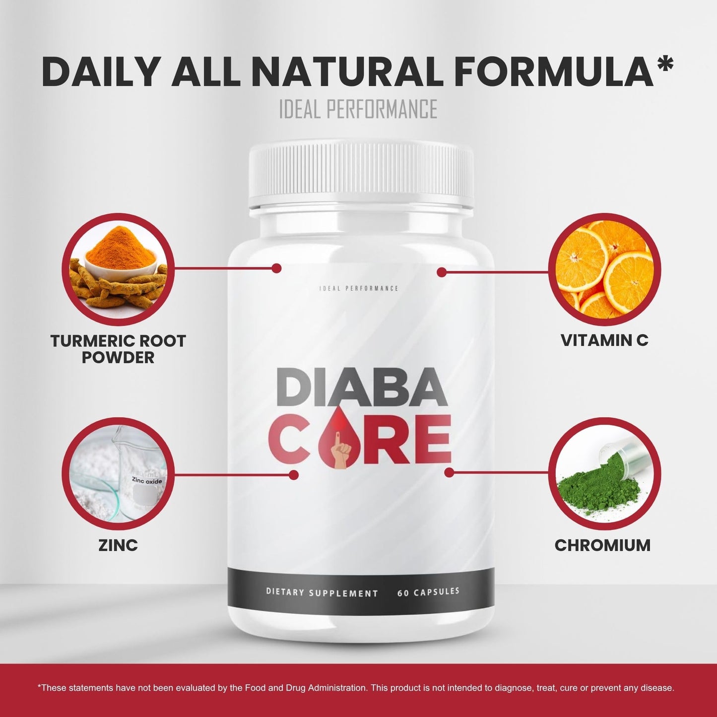 IDEAL PERFORMANCE Diabacore Supplement Diaba Core Pills 180 Capsules