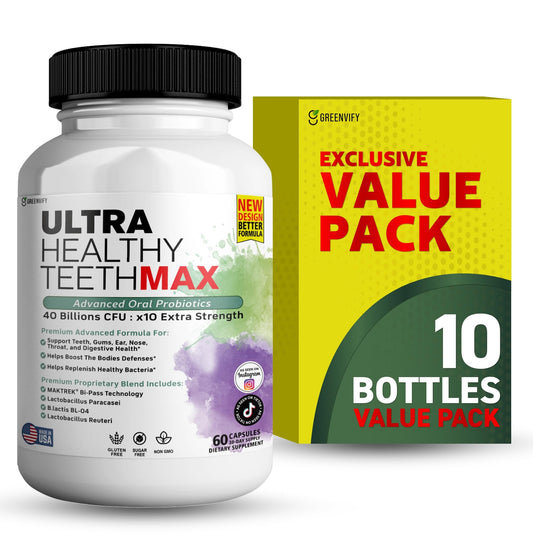 GREENVIFY Ultra Healthy Teeth Max Probiotic Supplement Capsule 600