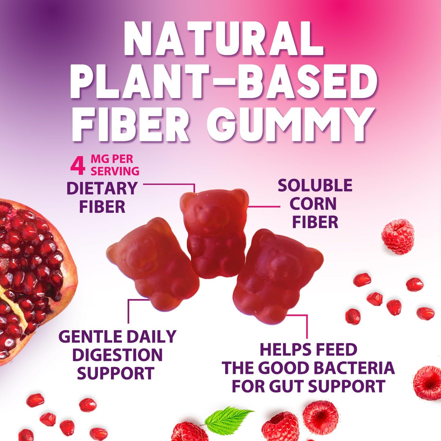 Nature's Nutrition Fiber Gummies Gummy, 60 Count
