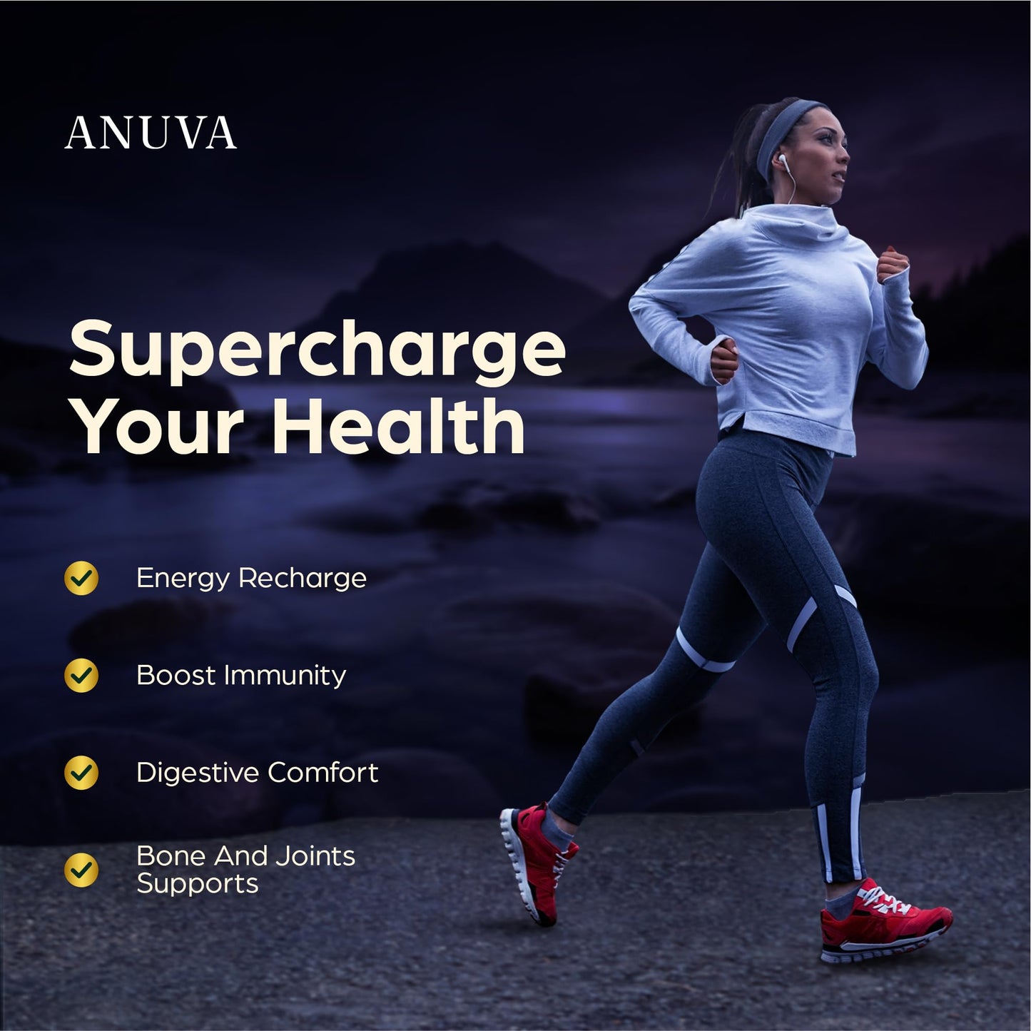 Anuva 16-in-1 Sea Moss Capsules, 60 Capsules