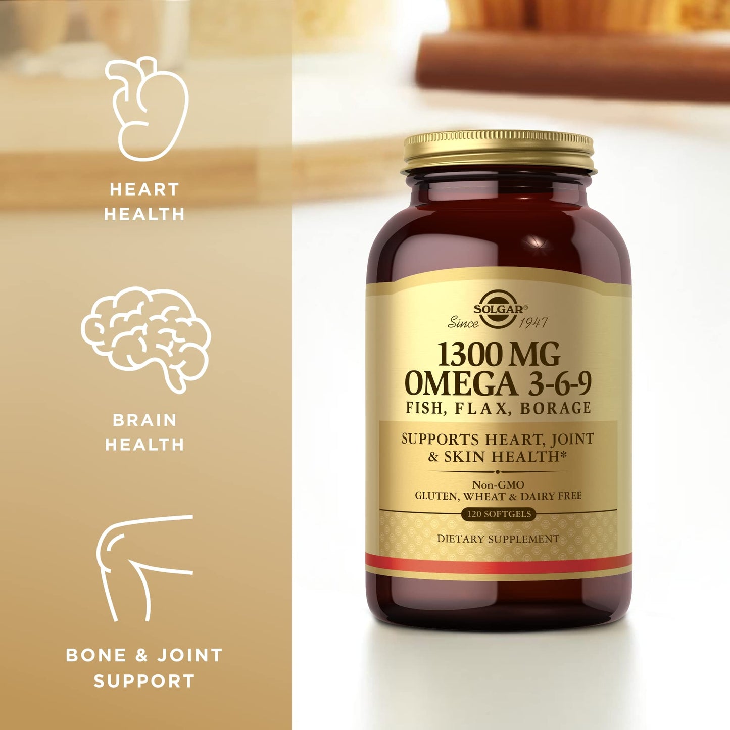 Solgar 1300 mg Omega 3-6-9 Softgels 360