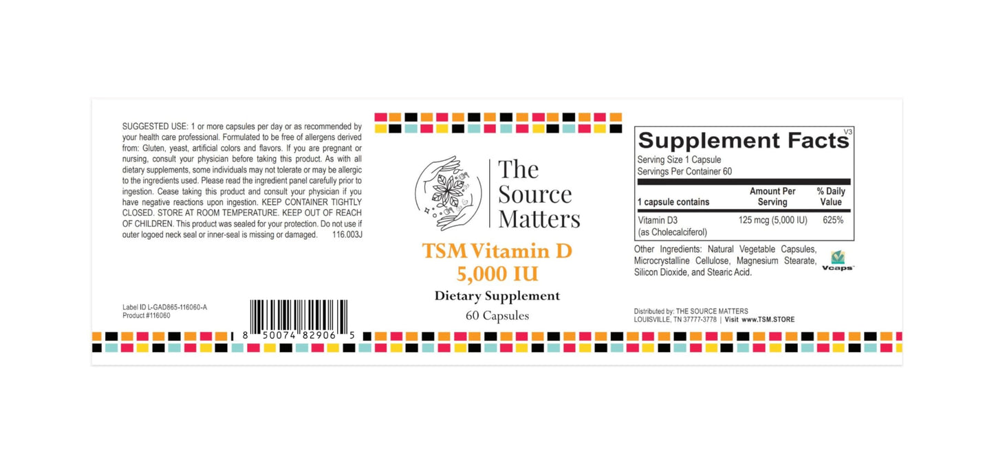 The Source Matters Vitamin D3 Capsule 60 Count