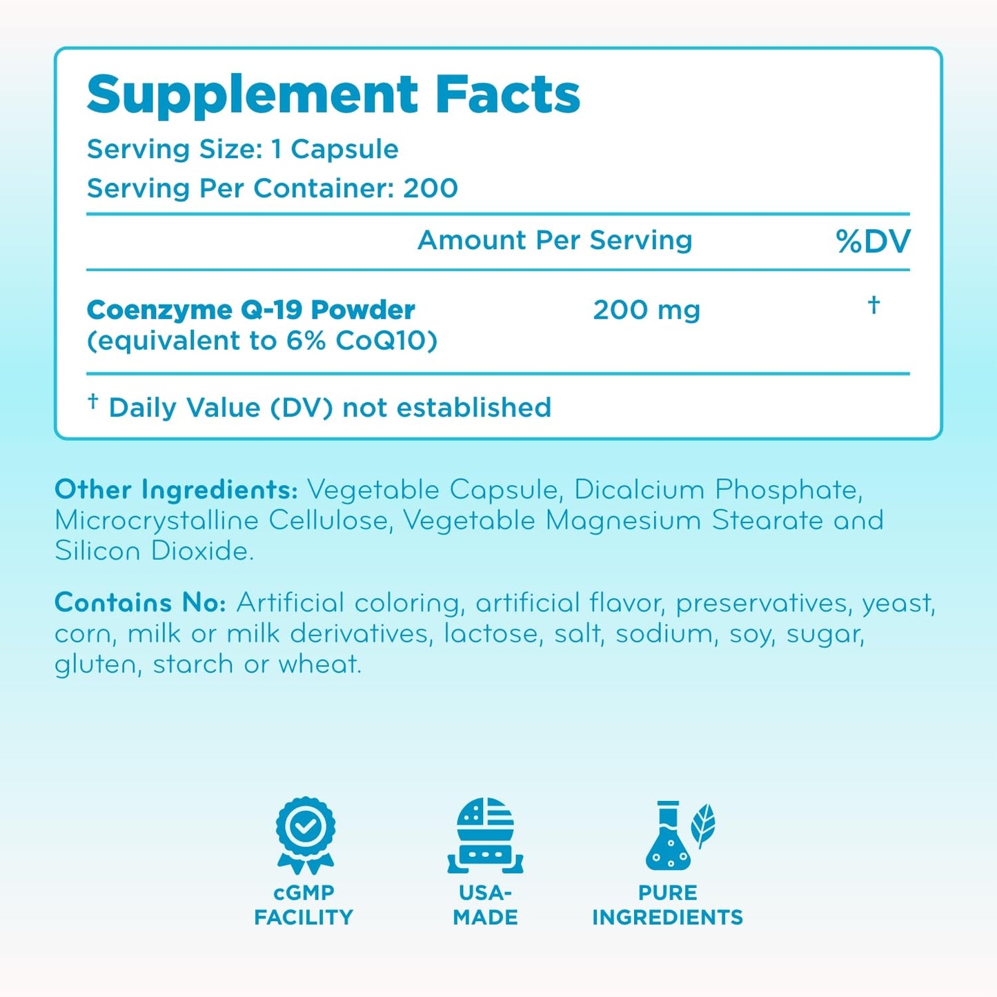 Clear Formulas CoQ10 200mg Capsules, 400 Count