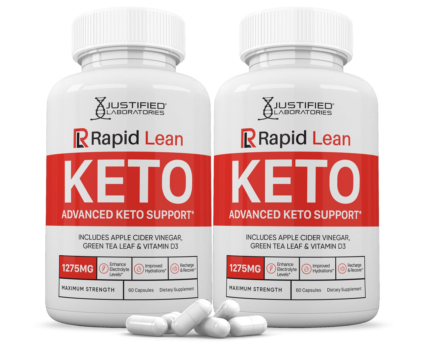 Justified Laboratories Rapid Lean Keto ACV Extreme 1675MG Keto Support Blend Capsules 60