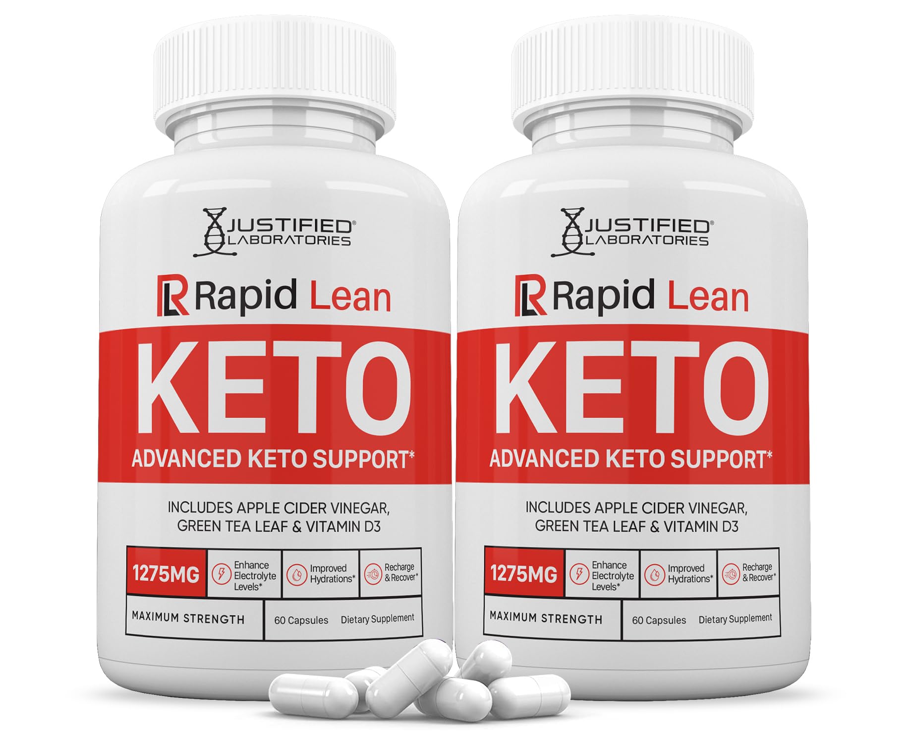 Justified Laboratories Rapid Lean Keto ACV Extreme 1675MG Keto Support Blend Capsules 60