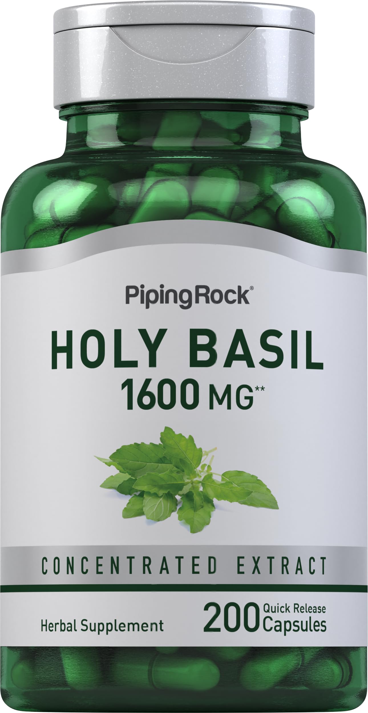 Piping Rock Holy Basil Supplement Capsules 200