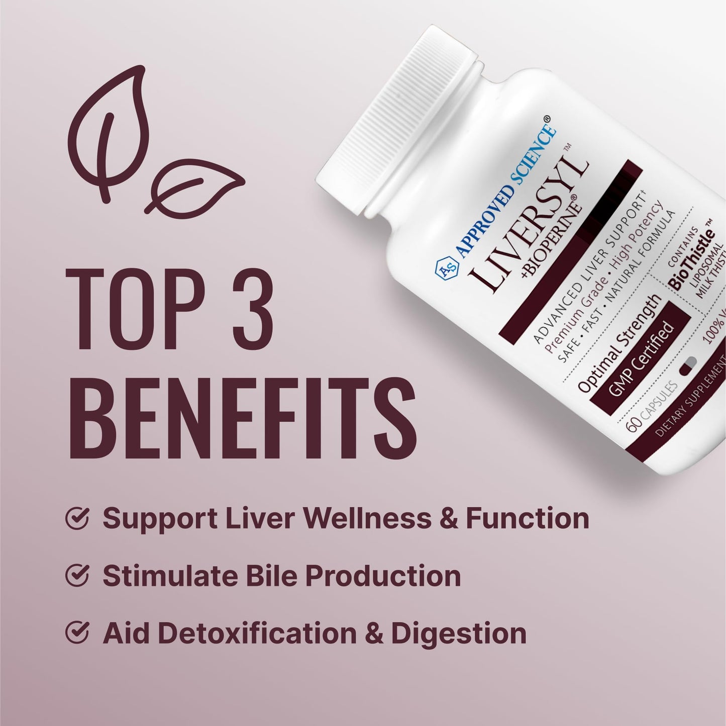 Approved Science Liversyl Milk Thistle, Artichoke Extract, and Bioperine Capsules 360