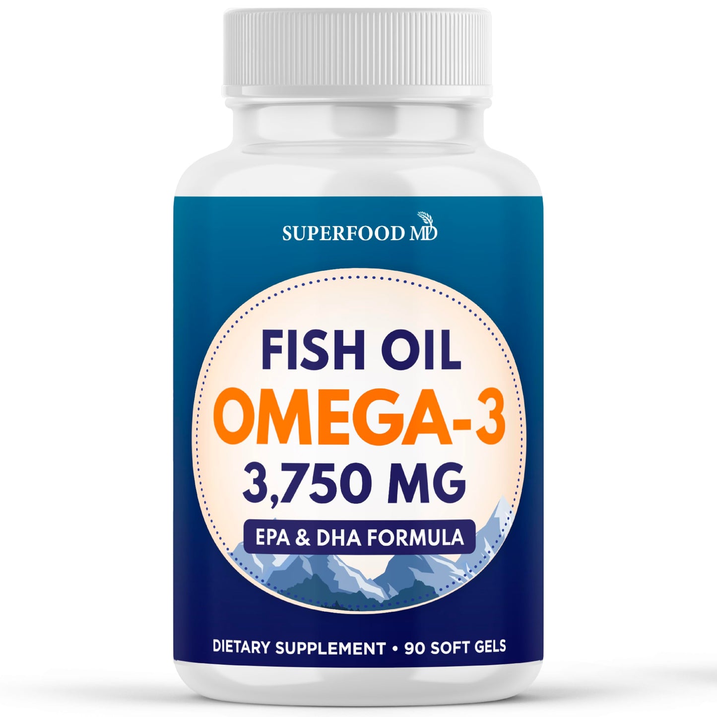 Superfood MD Triple Strength Omega-3 Fish Oil Softgel 90 Count