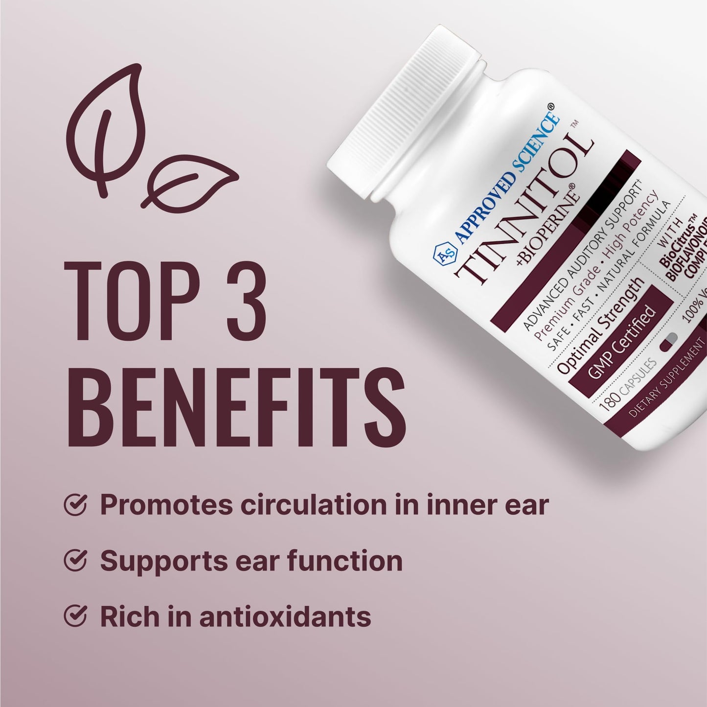 Approved Science Tinnitol Tinnitus Support Capsule 180 Count