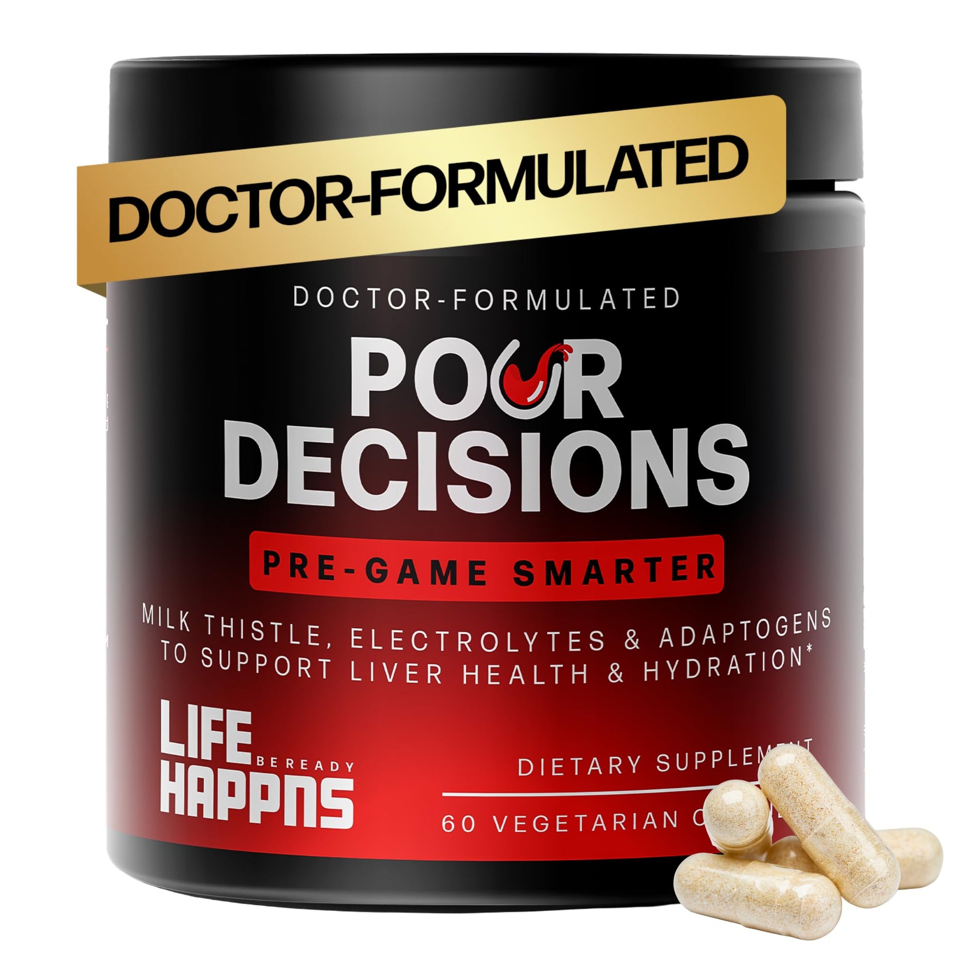 Life Happns Be Ready Liver Support & Recovery Supplement 60 Capsules
