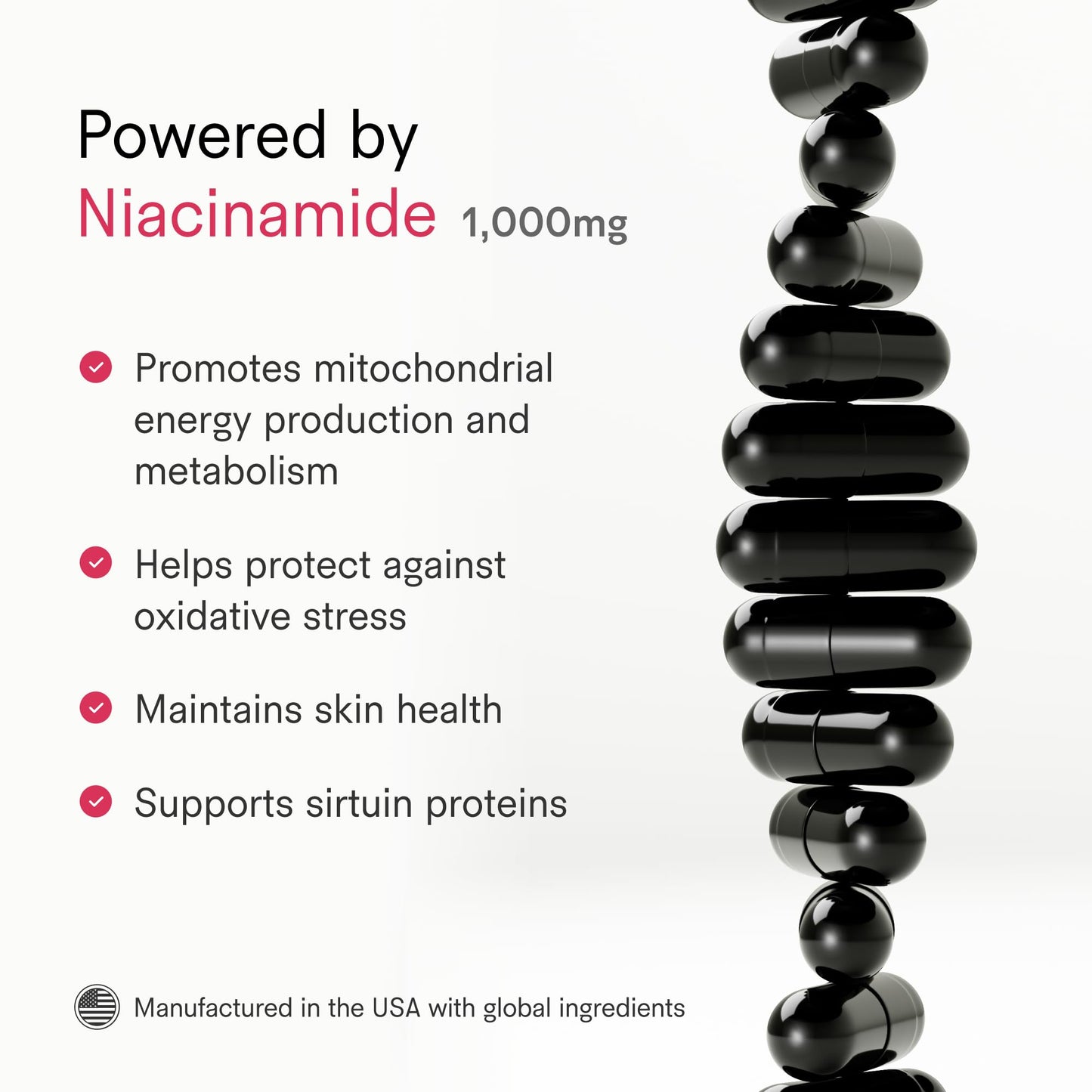 Tally Health NAD+ Supplement with Niacinamide Capsule 60 Count