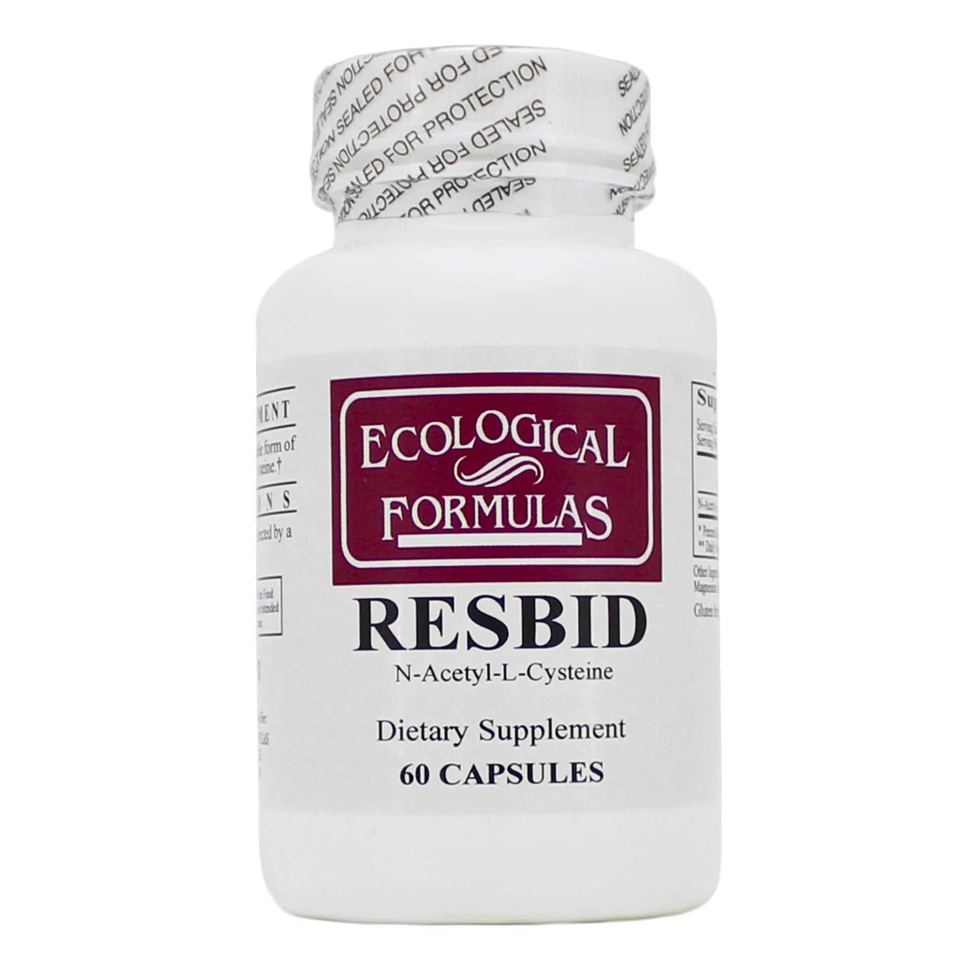 Ecological Formulas Resbid N-AcetylCysteine SR 500mg Capsule, 60 Capsules