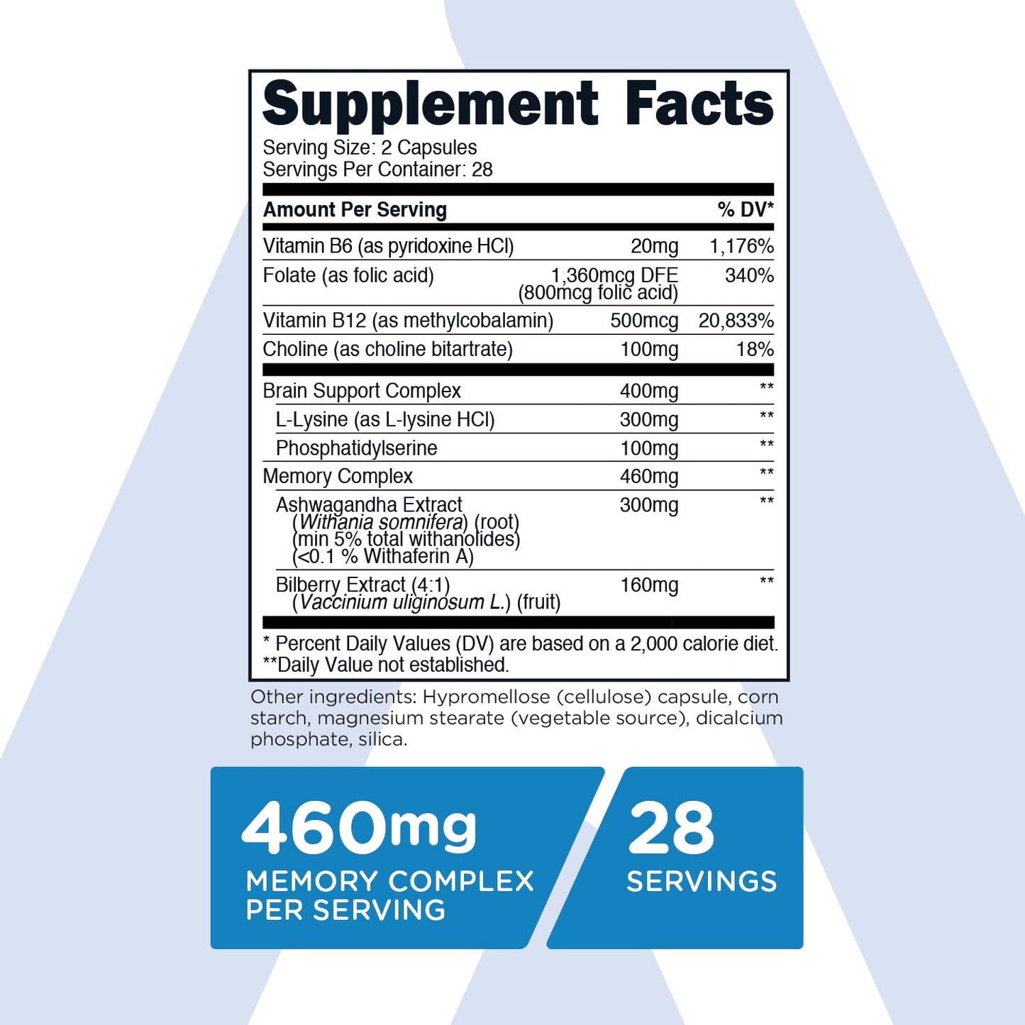 TransformHQ Longevity Brain Support Supplement Capsule, 56 Capsules