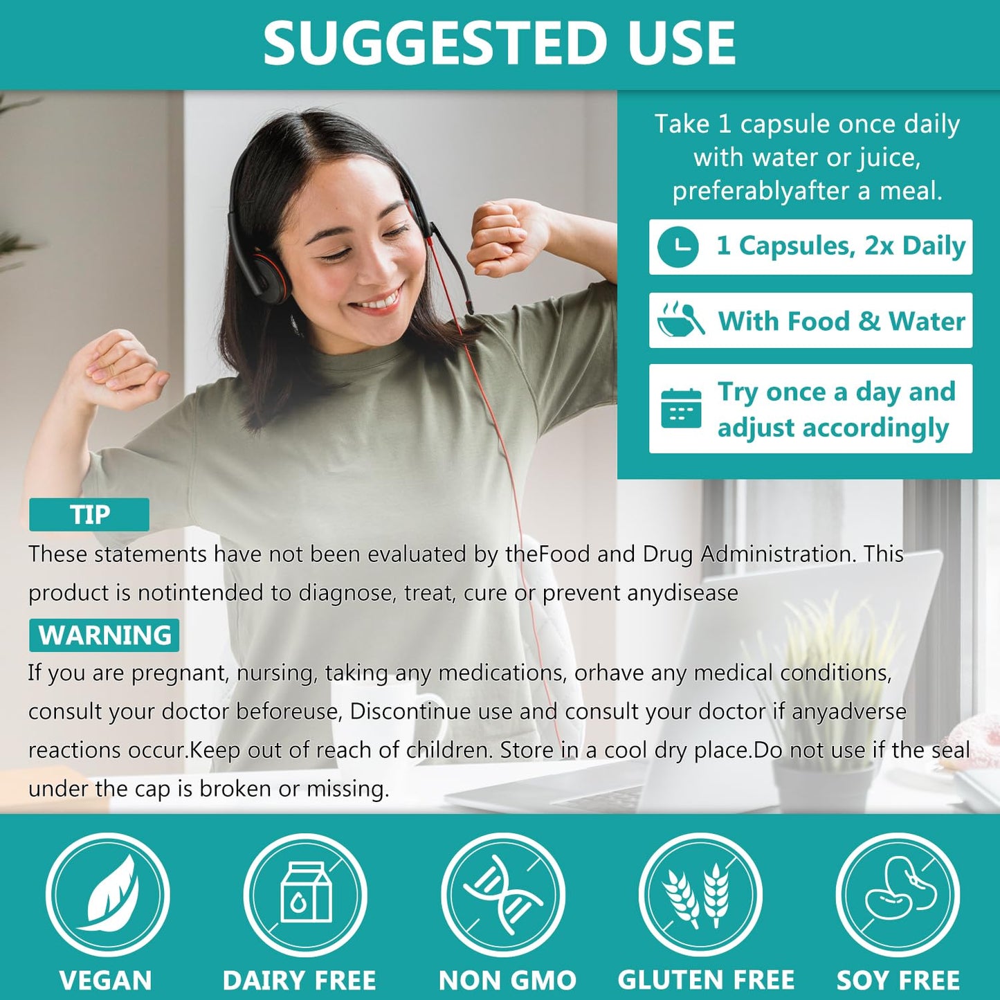 CANLIST Magnesium Glycinate Capsules 450mg, 90 Count