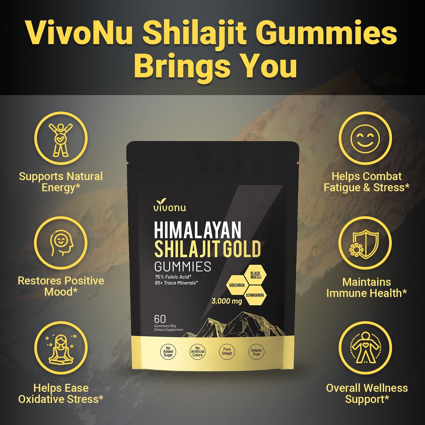 VivoNu Shilajit Gummies 60