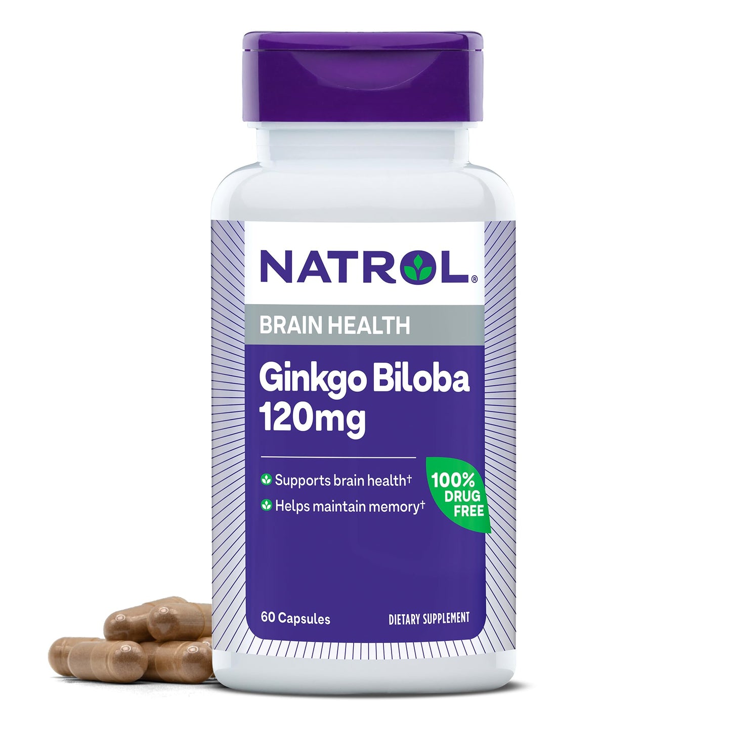 Natrol Ginkgo Biloba 120mg Capsules, 60 Count