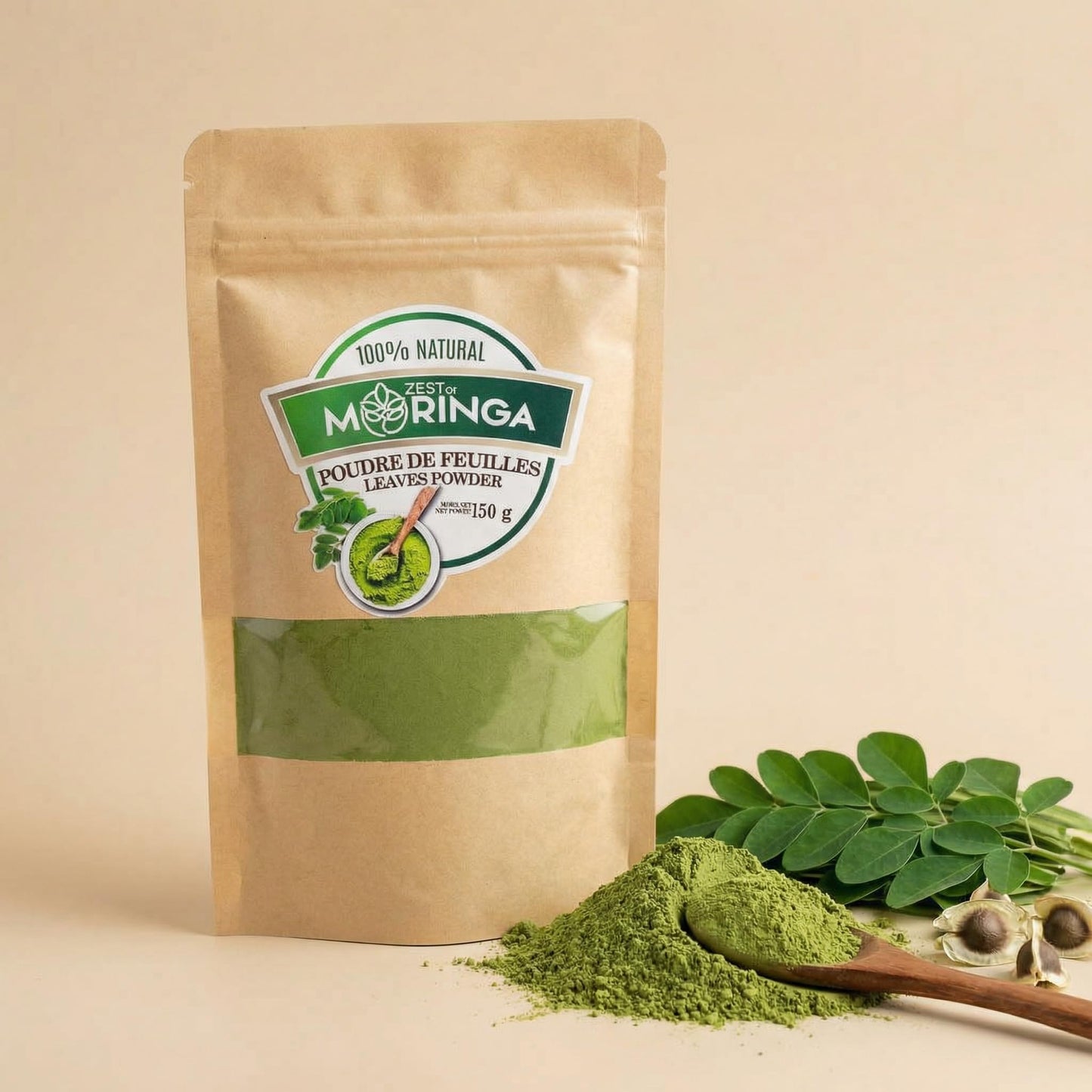 Zest Of Moringa Pure Moringa Oleifera Powder 5.29 Ounce