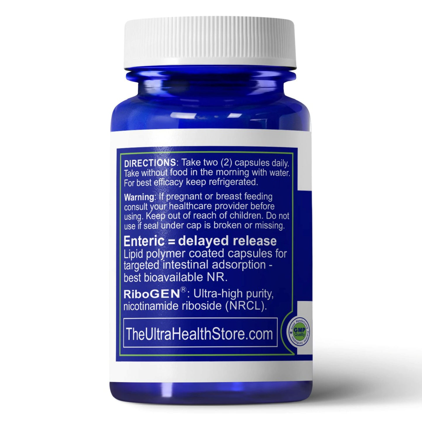 UltraHealth Nicotinamide Riboside (NR) 300mg NAD+ Supplement Capsule, 60 Count