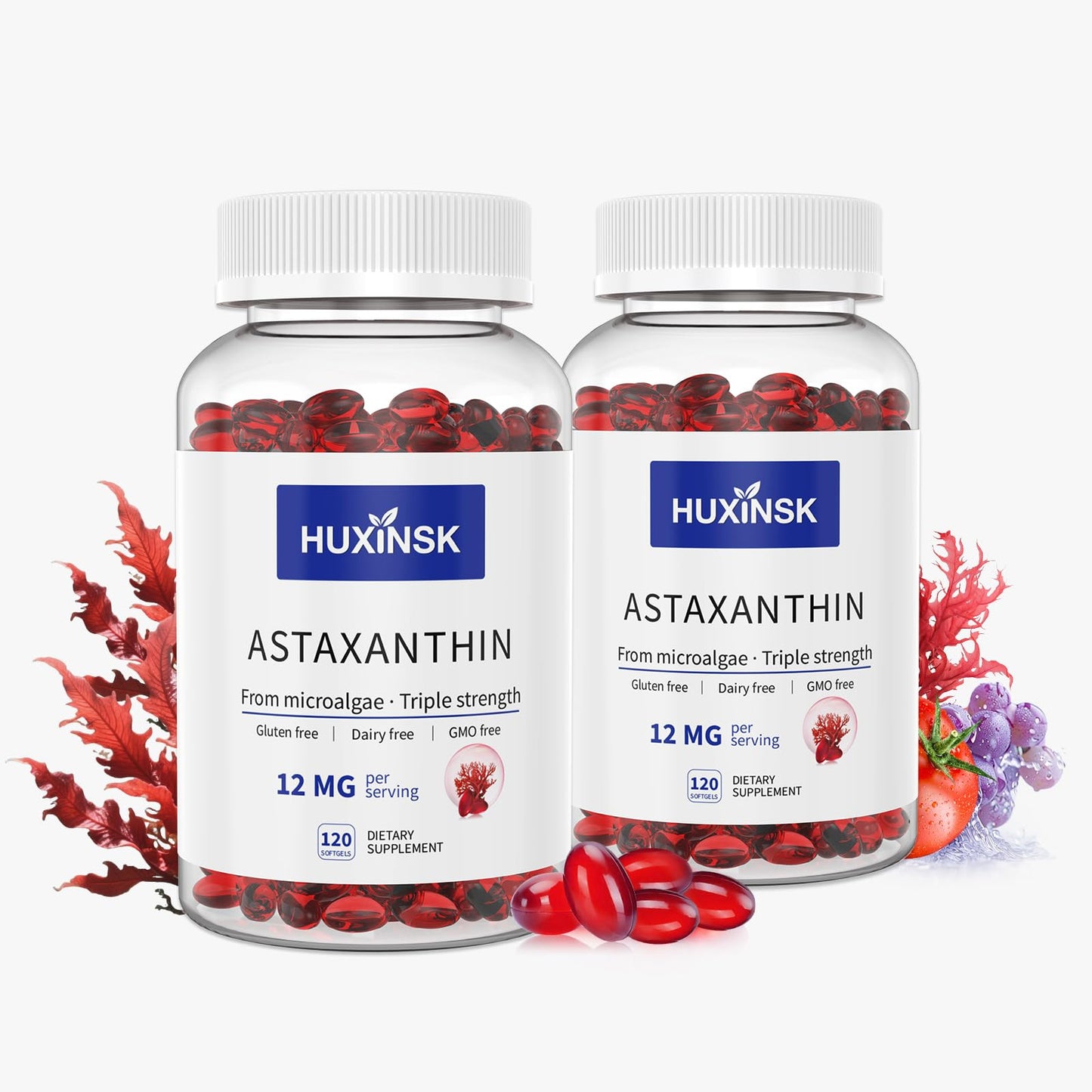 HUXINSK Astaxanthin 12mg Softgel 240 Count