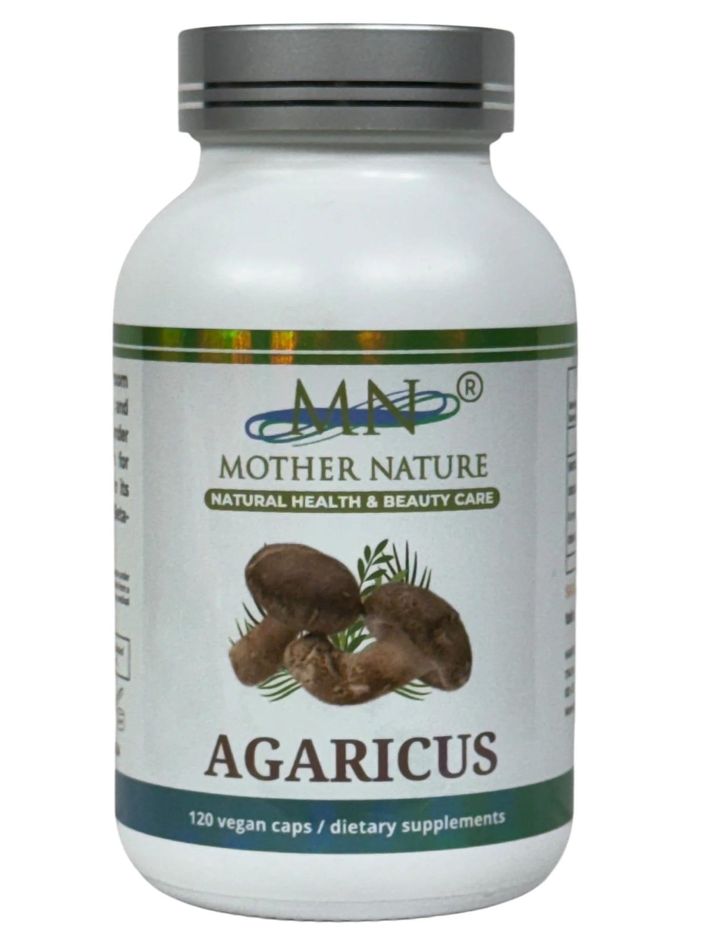 Mn Mother Nature Inc Agaricus (Agaricus bisporus) Mushroom Supplement 1000mg Capsules, 120 Count