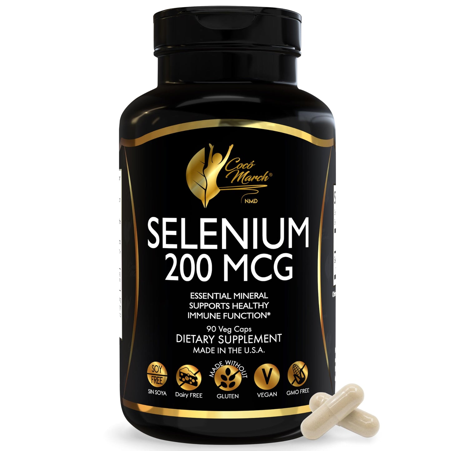 Cocó March N.M.D Selenium 200 mcg Veg Capsules, 90