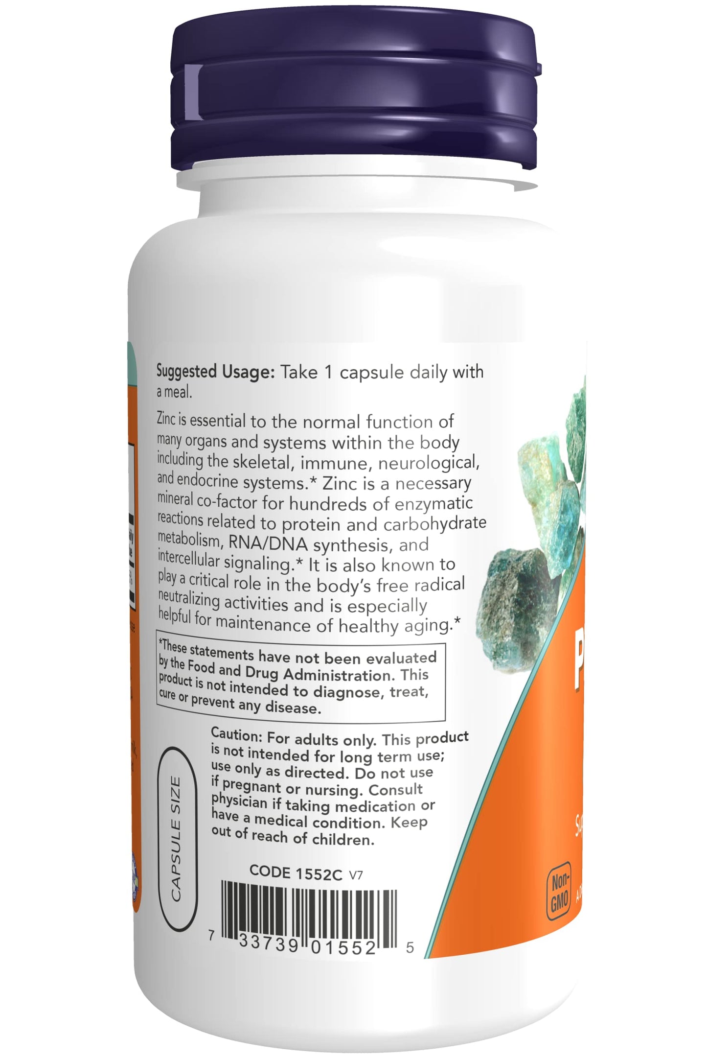 NOW Foods Zinc Picolinate 50 mg Capsules, Pack of 2