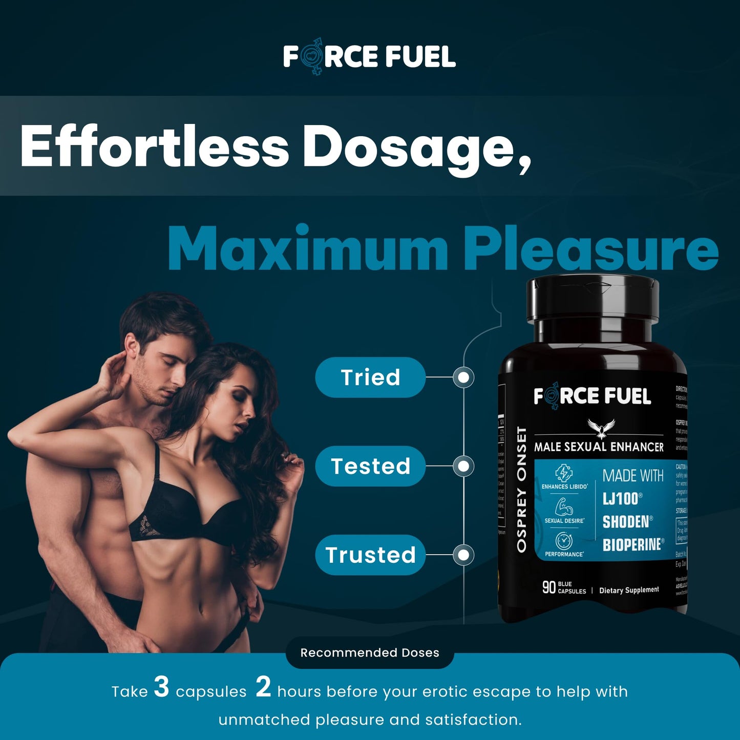 FORCE FUEL Sex Pills for Men Capsule 90 Count