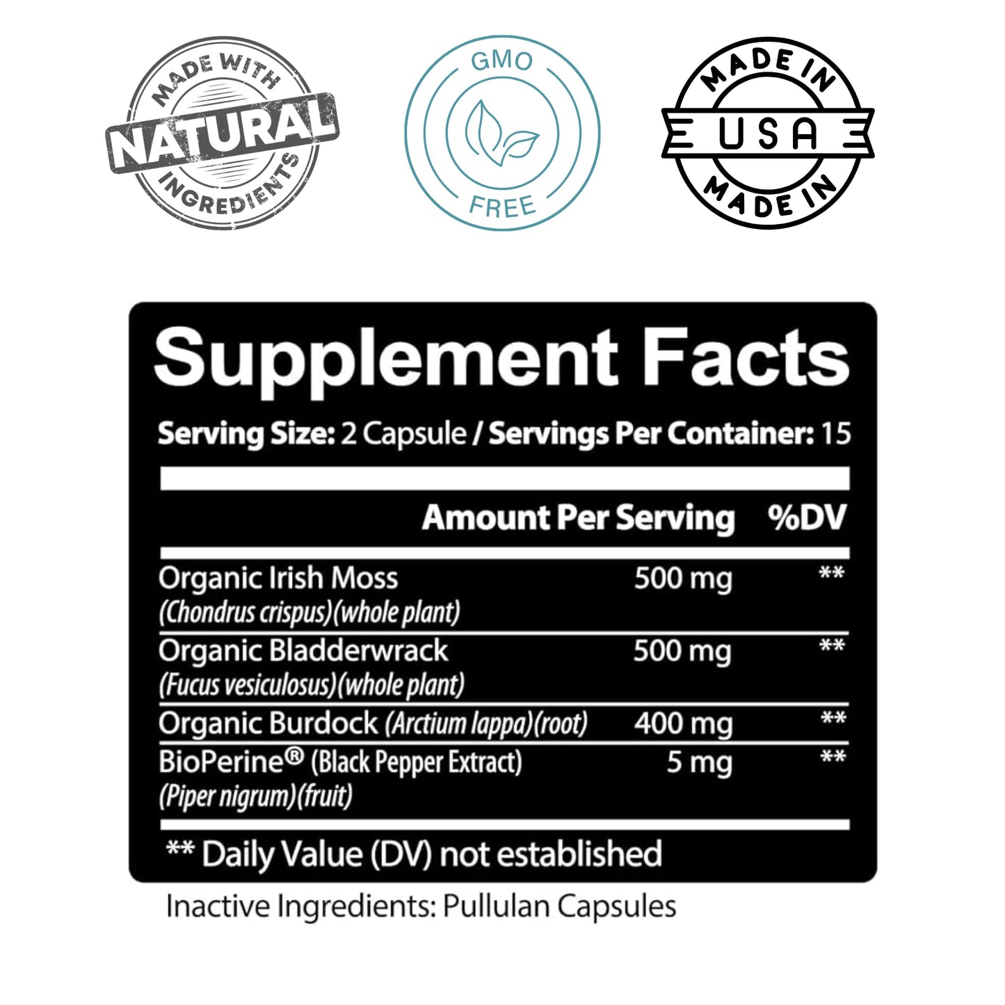 Kaya Naturals Sea Moss Mobility Supplement Capsules, 30 Count