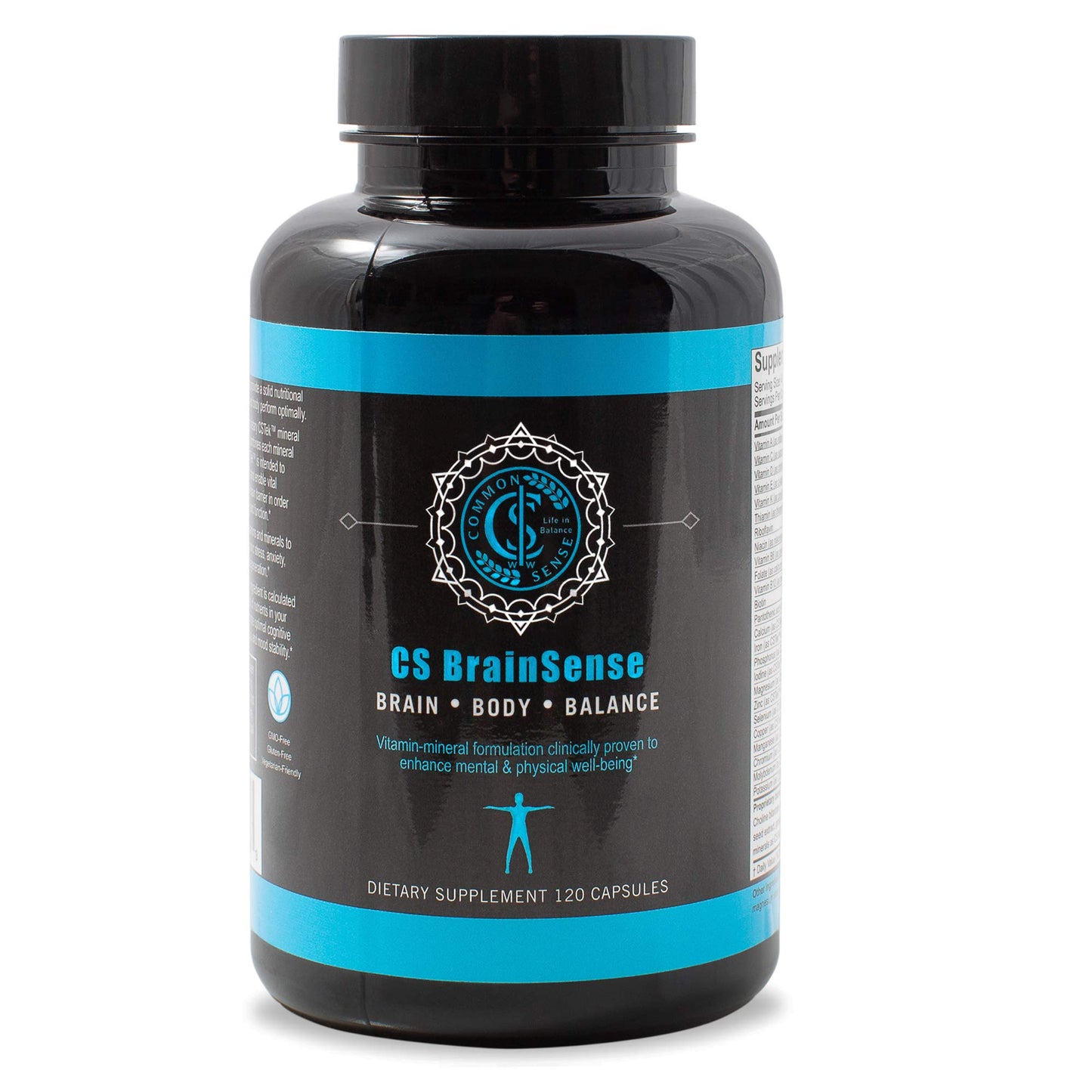 Common Sense Wellness Worldwide BrainSense Mood Stabilizer & Brain Supplement Capsule, 120 Capsules