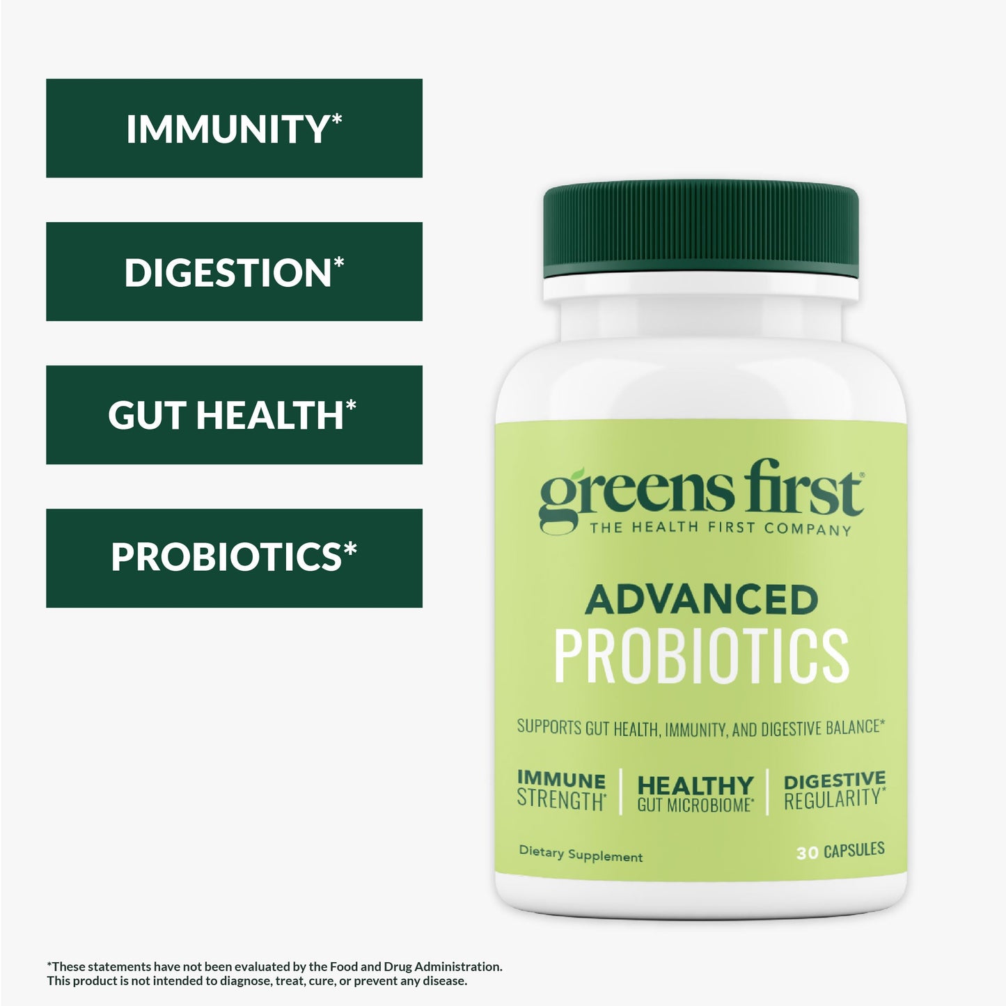 Greens First Probiotics, 30 Capsules