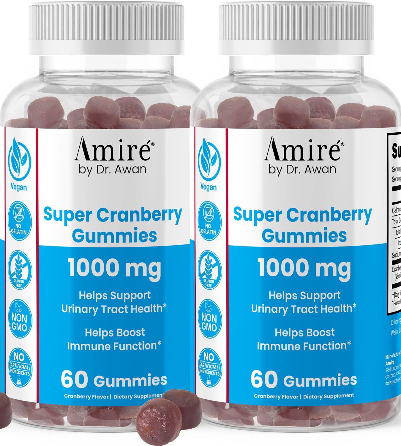 Amire Super Cranberry Gummies 120 Count