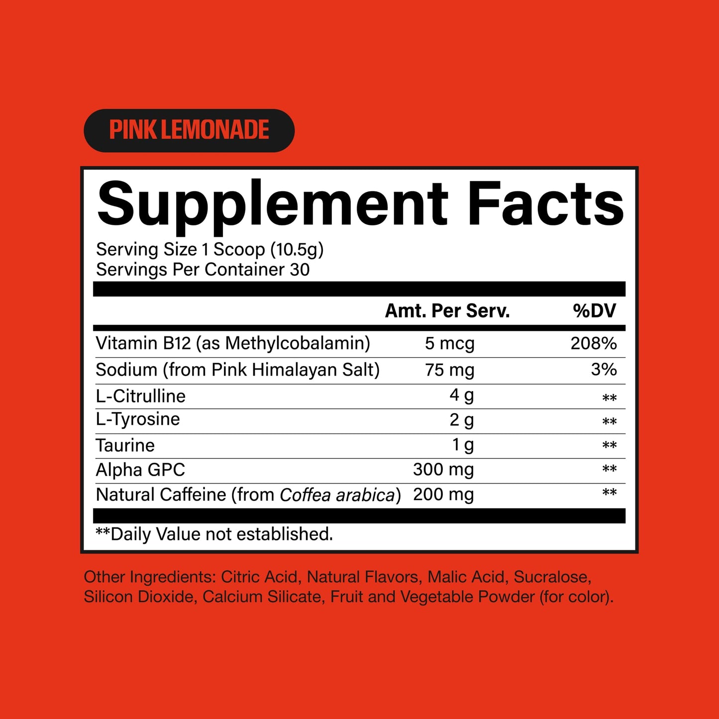 RAW Essential Tingle-Free Pre Workout Powder - Pink Lemonade, 11.22 Ounce