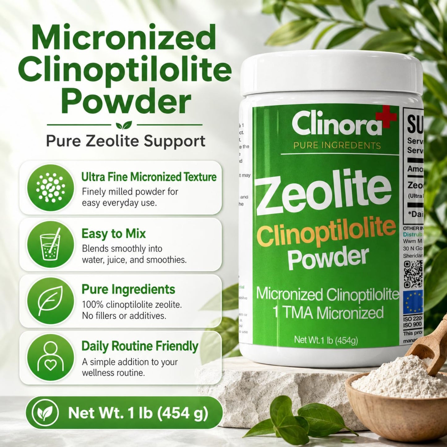 Clinora Zeolite Detox Powder 16-Count