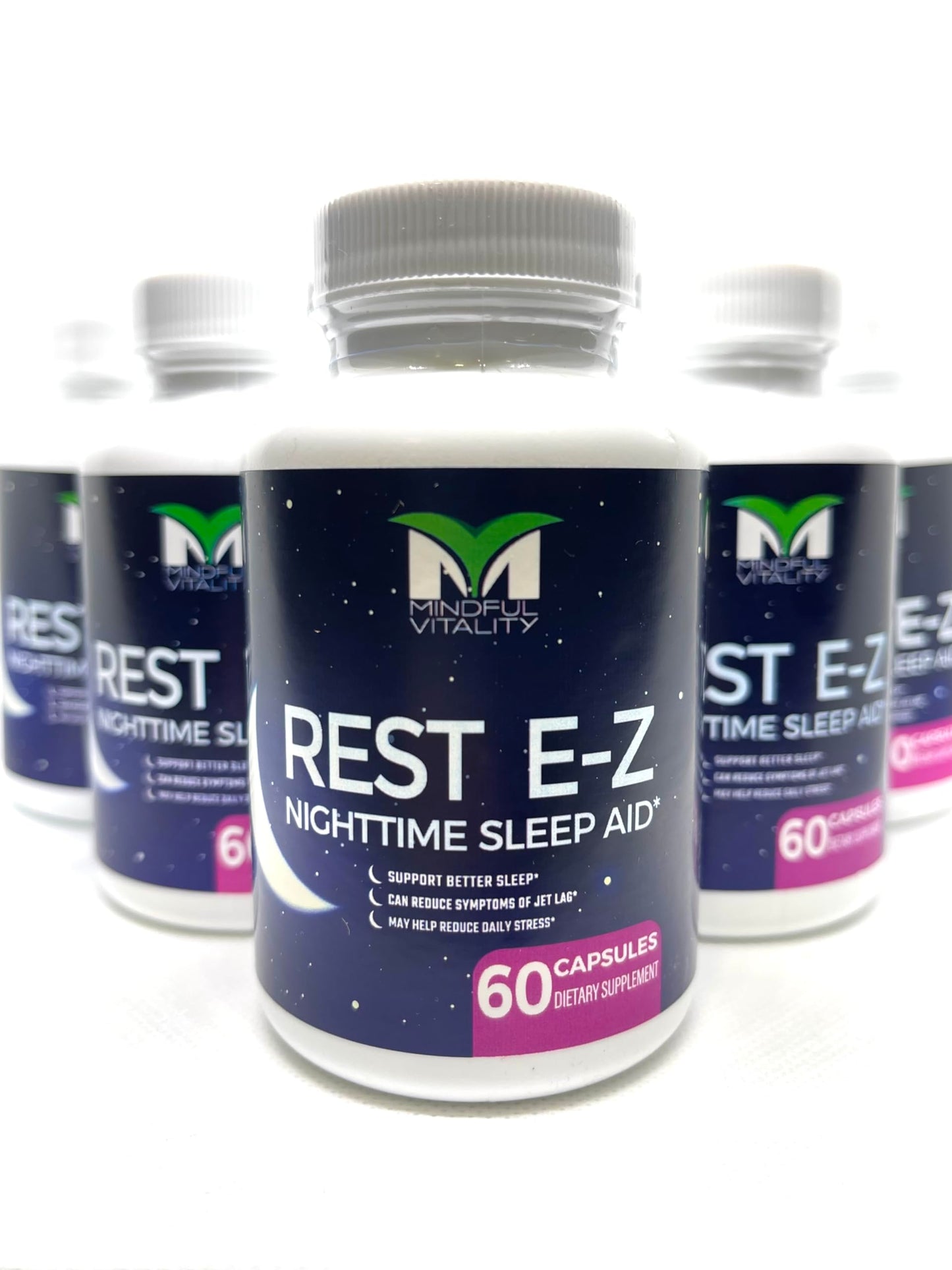 Mindful Vitality Rest E-Z Natural Sleep Aid 60 Capsules