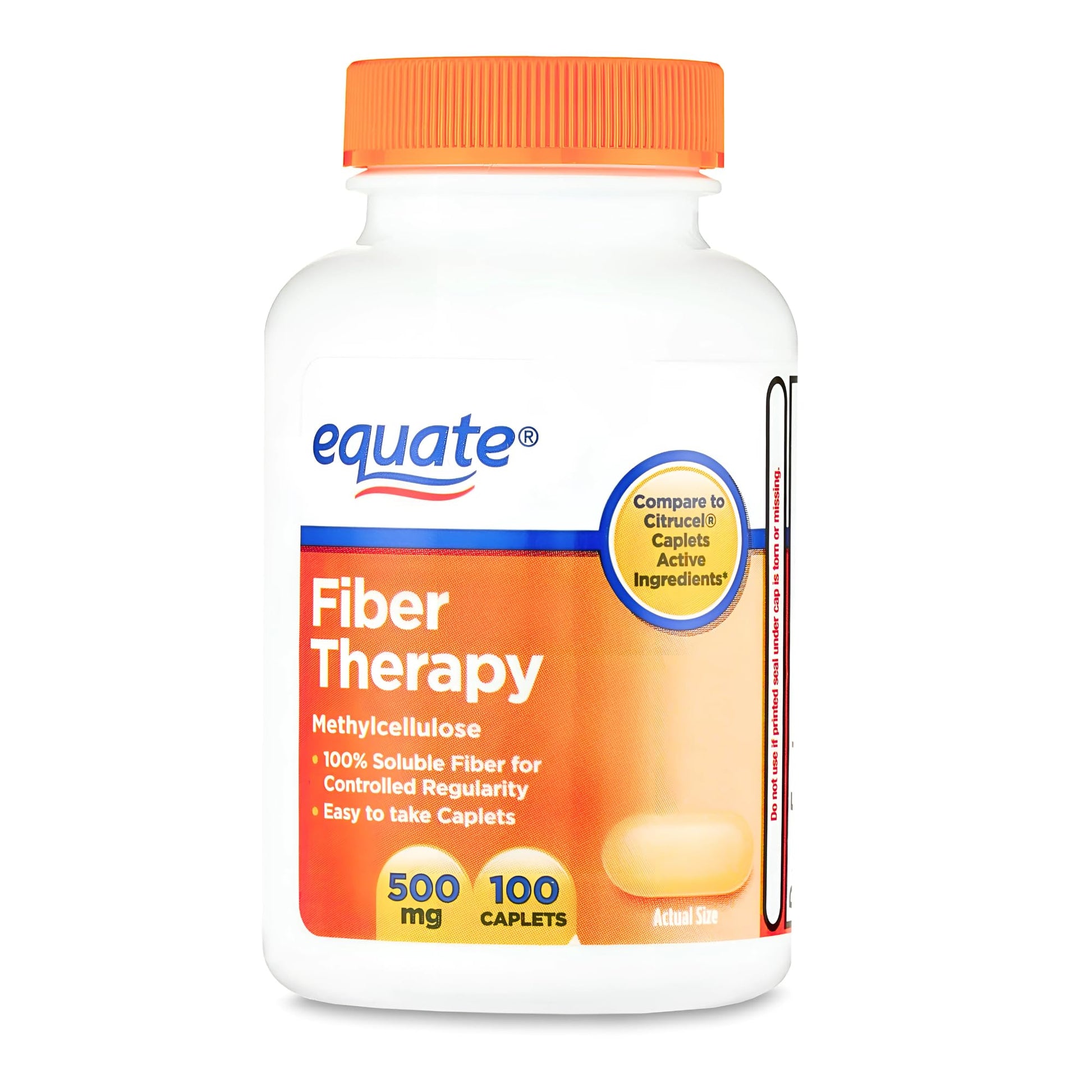 Generic KP+ Fiber Therapy Methylcellulose Caplets, 500 mg, 100 Count