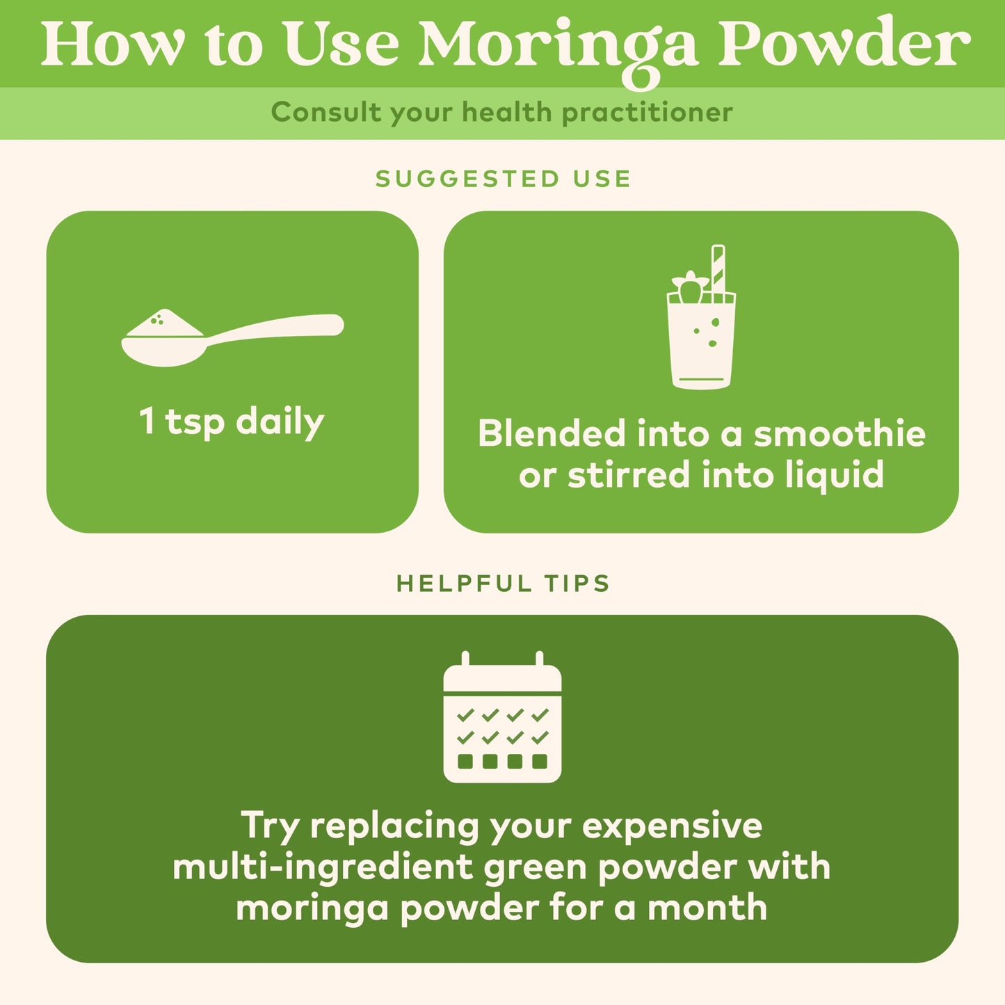 Organic India Moringa Herbal Supplement Powder, 8 oz
