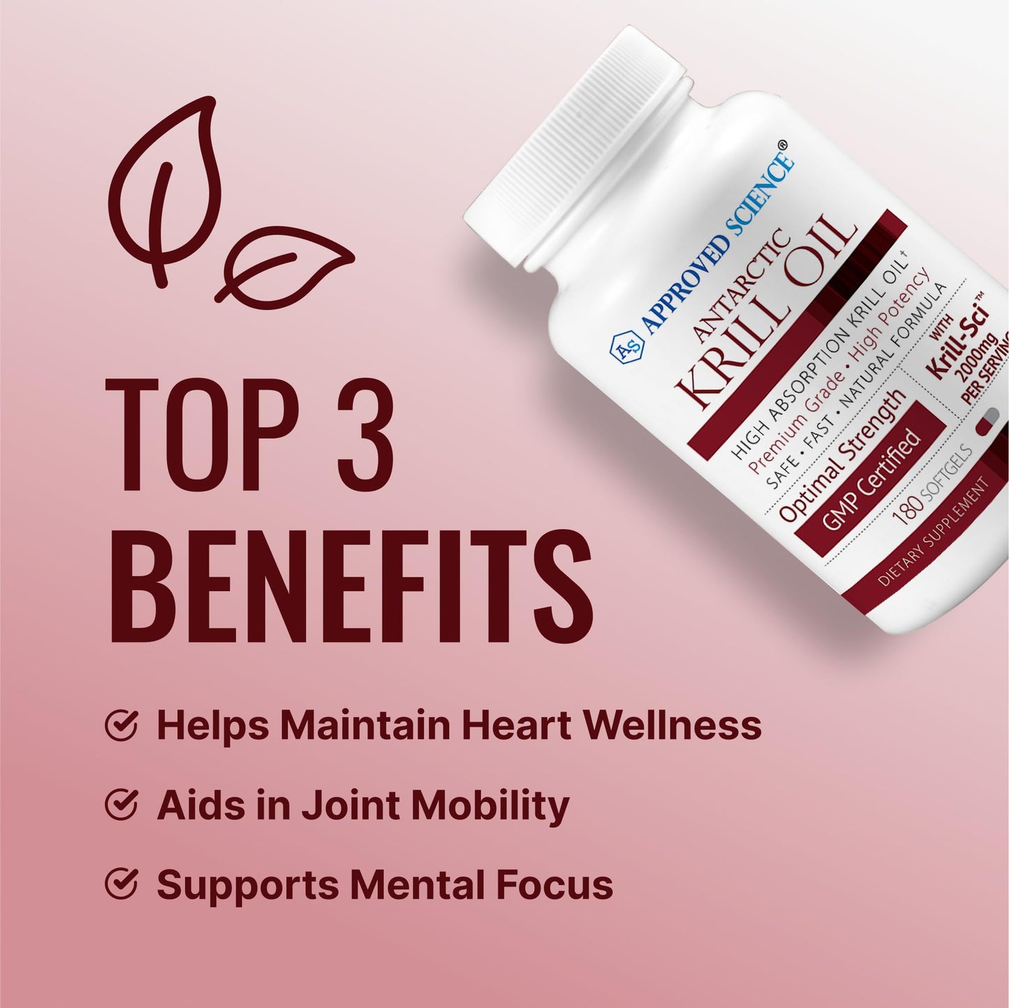 Approved Science Krill Oil Softgels 180