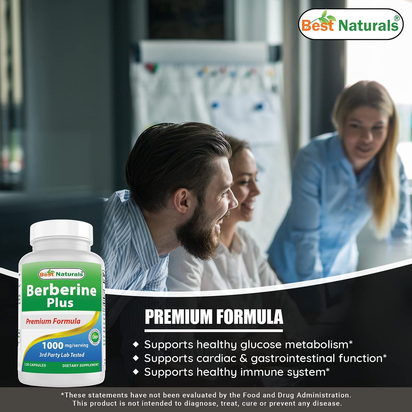 Best Naturals Berberine Plus 1000 mg/Serving 360 Capsules
