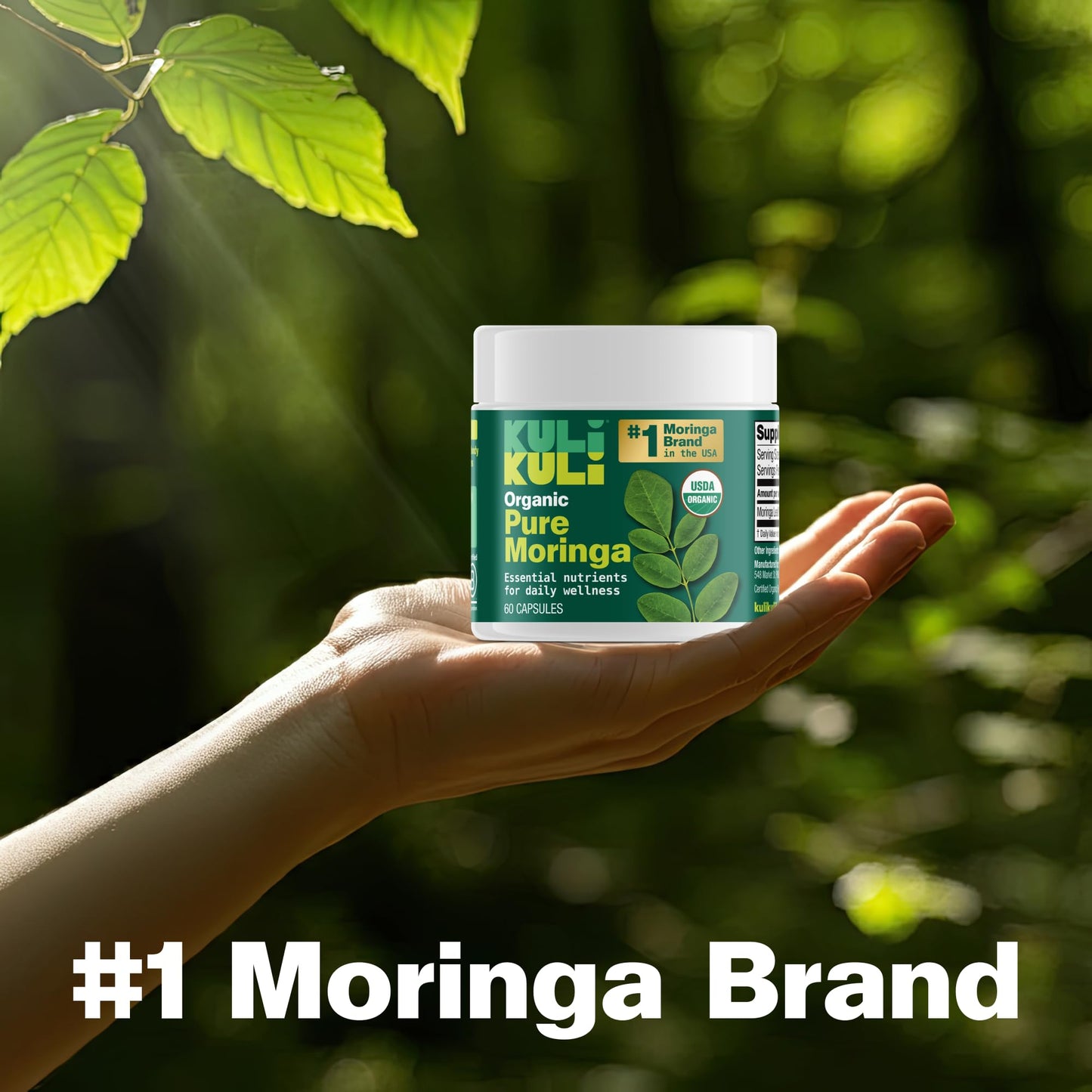 Kuli Kuli Organic Moringa Capsules, 120 Count