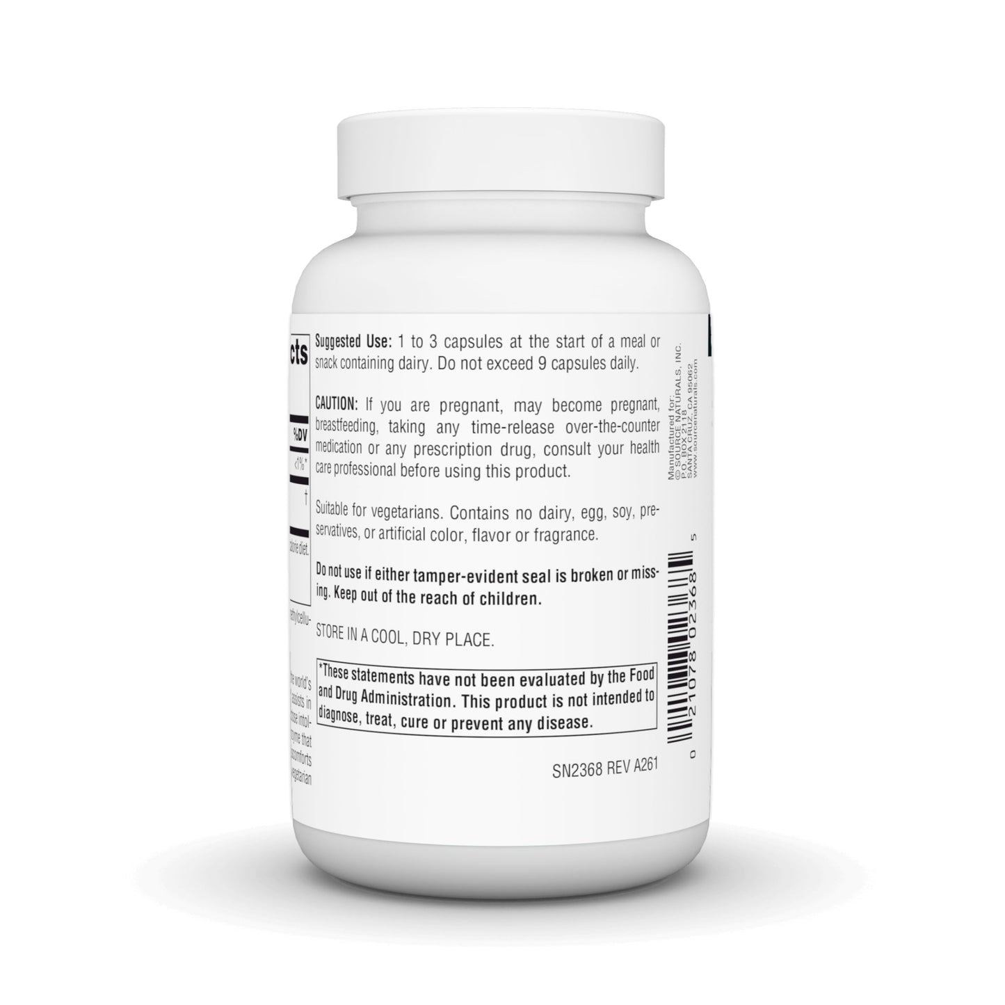 Source Naturals Lactase Digest Capsules 180 Count