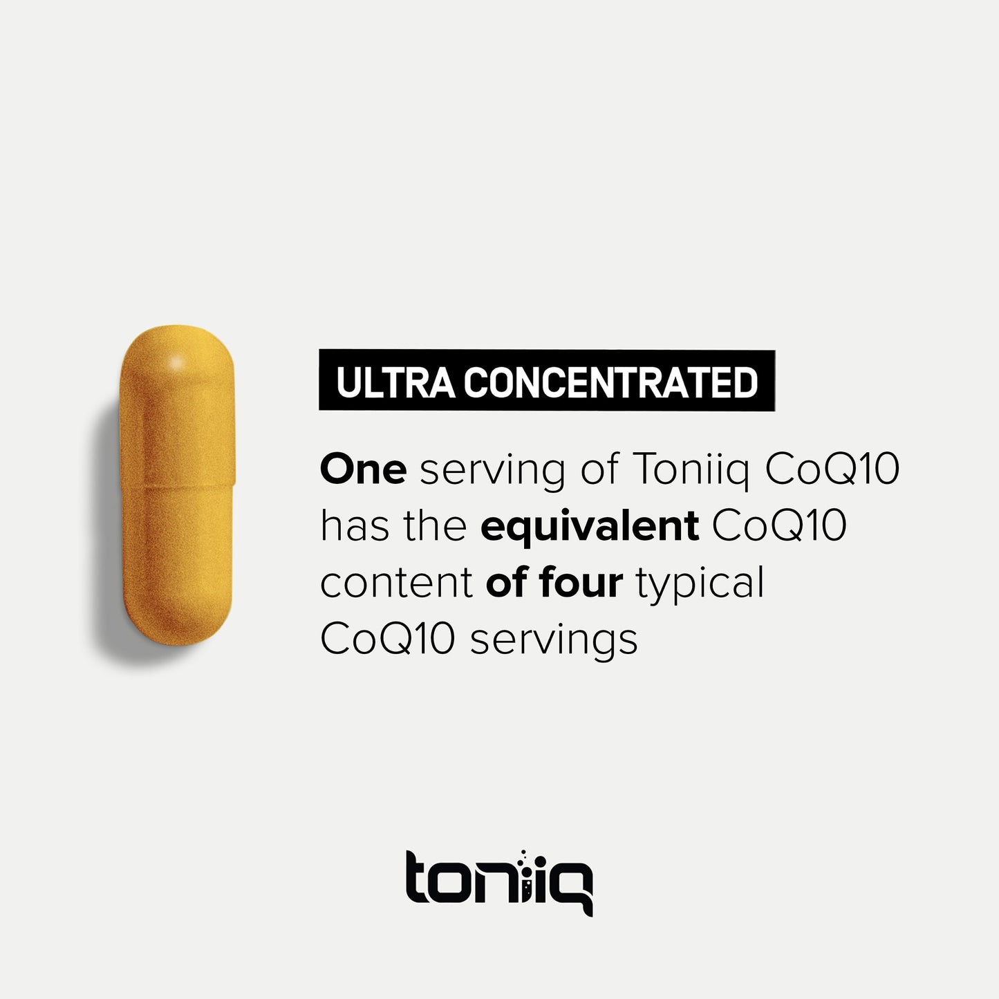 Toniiq Liposomal CoQ10 400mg – 98% Pure Coenzyme Q10 Capsule, 120 Count