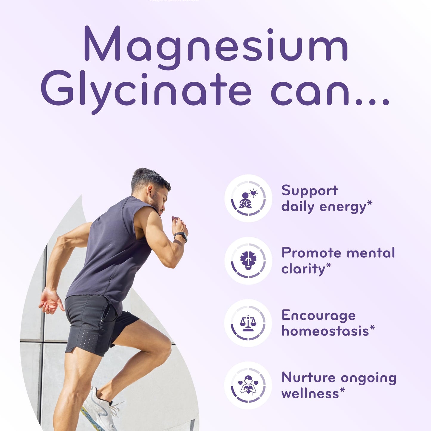Clear Formulas Magnesium Glycinate 400mg Tablets, High Absorption, 180 Tablets