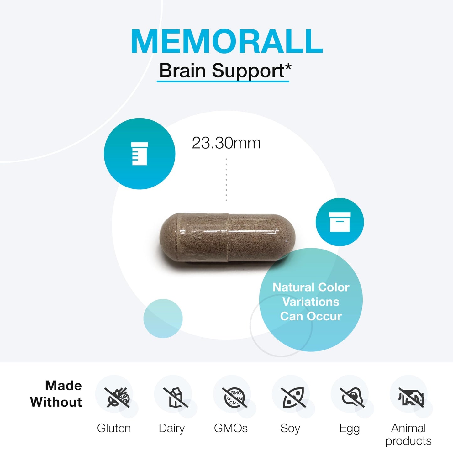 XYMOGEN MemorAll Brain Support Capsules, 60 Count