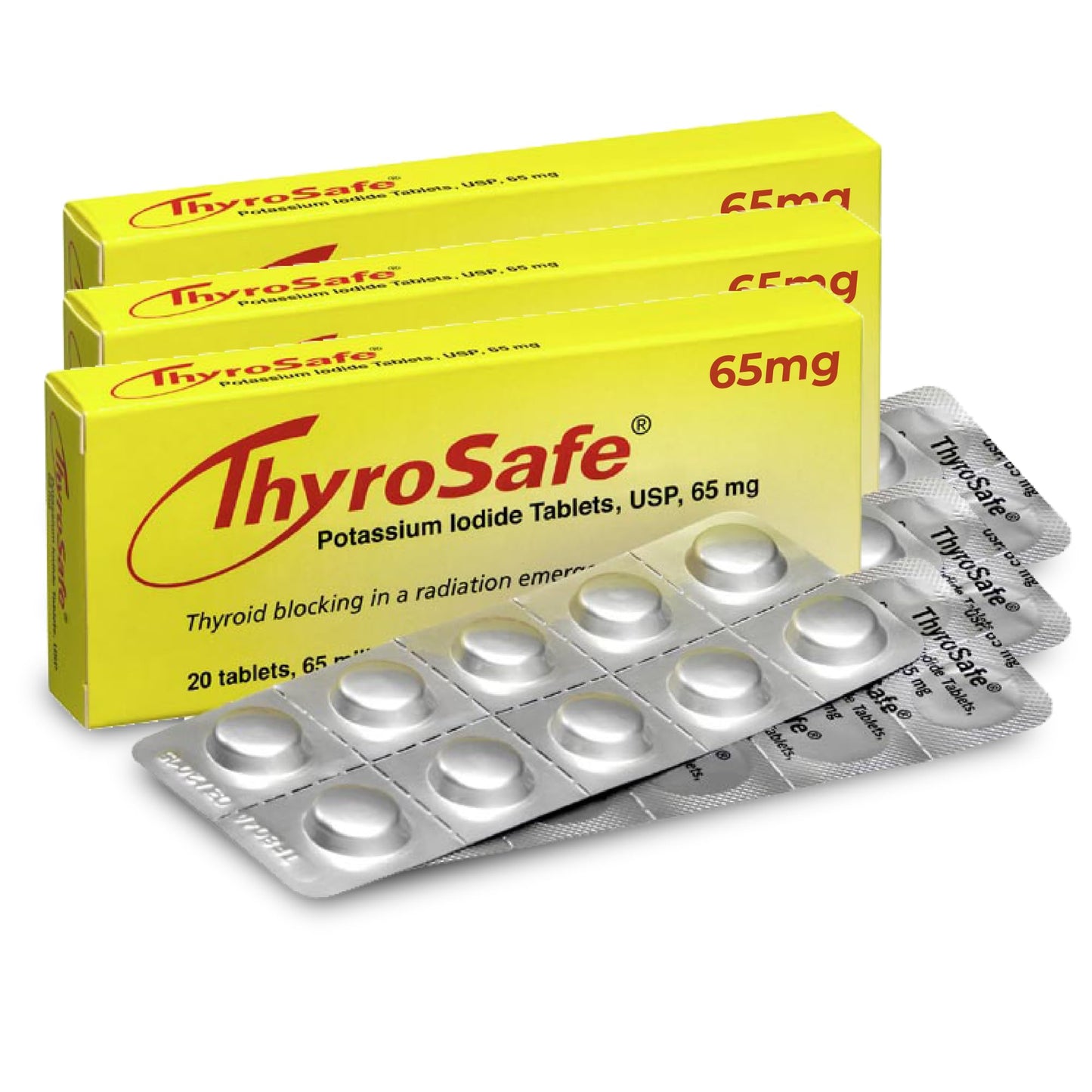 THYROSAFE Potassium Iodide 65mg Tablets, 60 Count