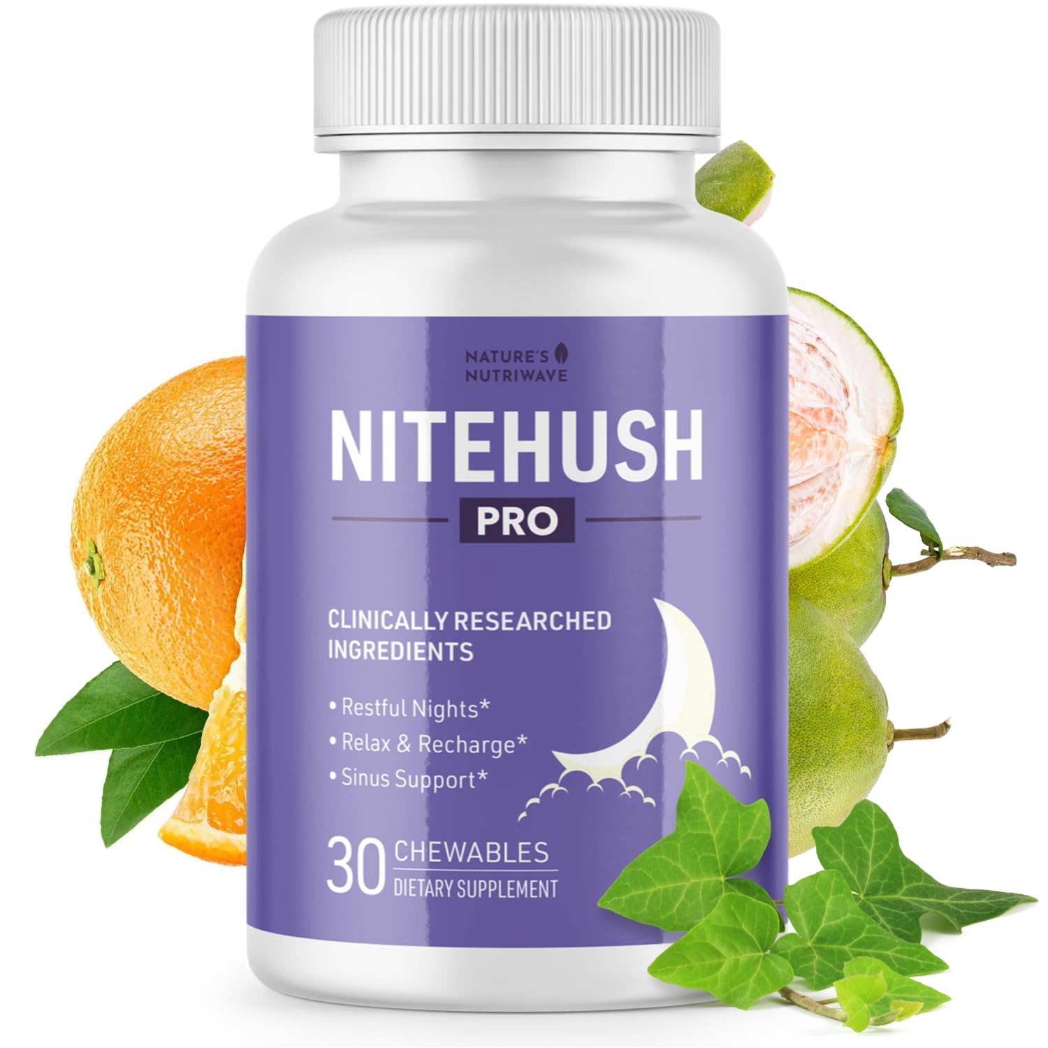 Nature’s NutriWave NiteHush Pro Ivy Extract & Quercetin Chewables, 30 Count