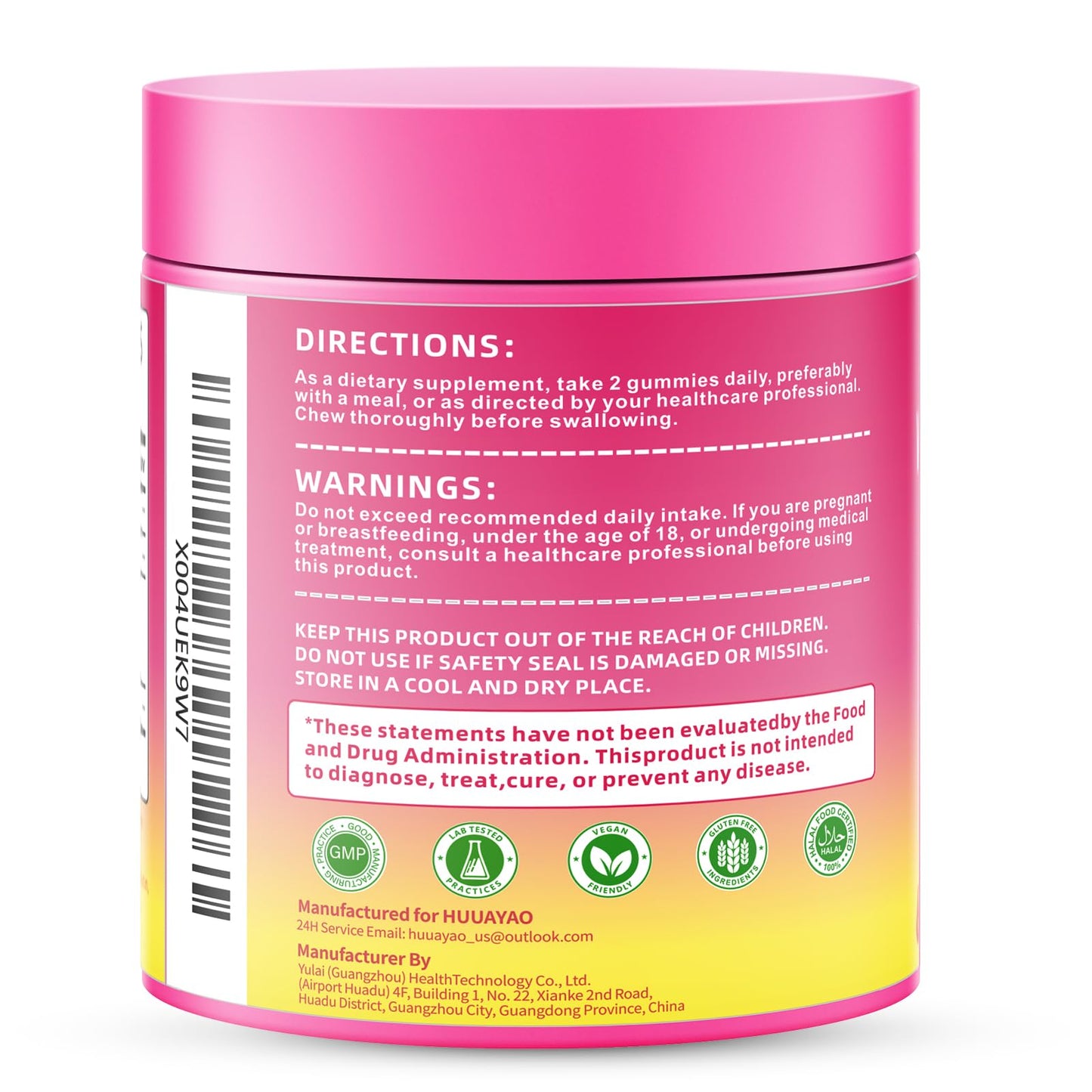HUUAYAO Feminine Probiotics Gummies 60 Count