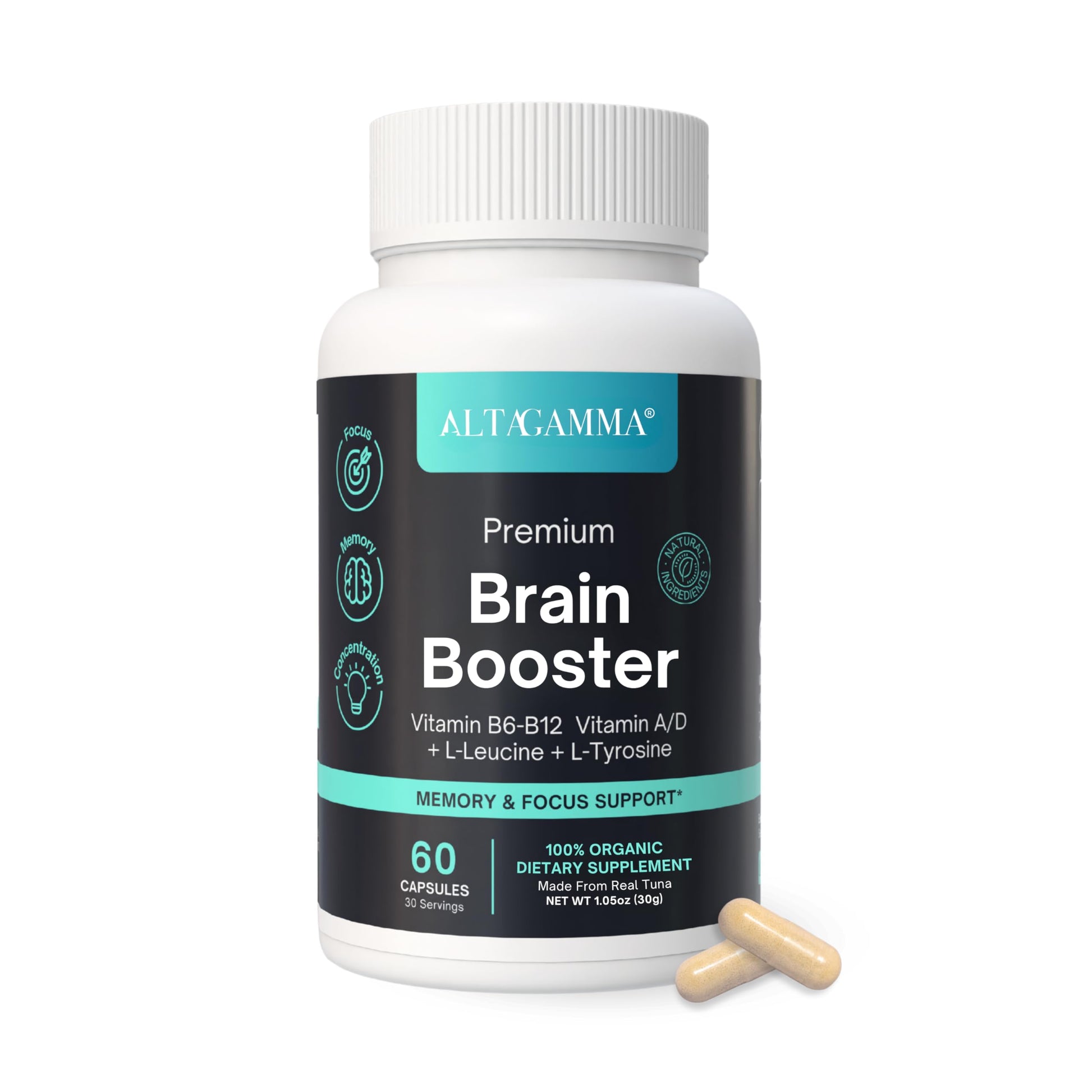 ALTAGAMMA Nootropic Supplement Capsules, 60 Capsules