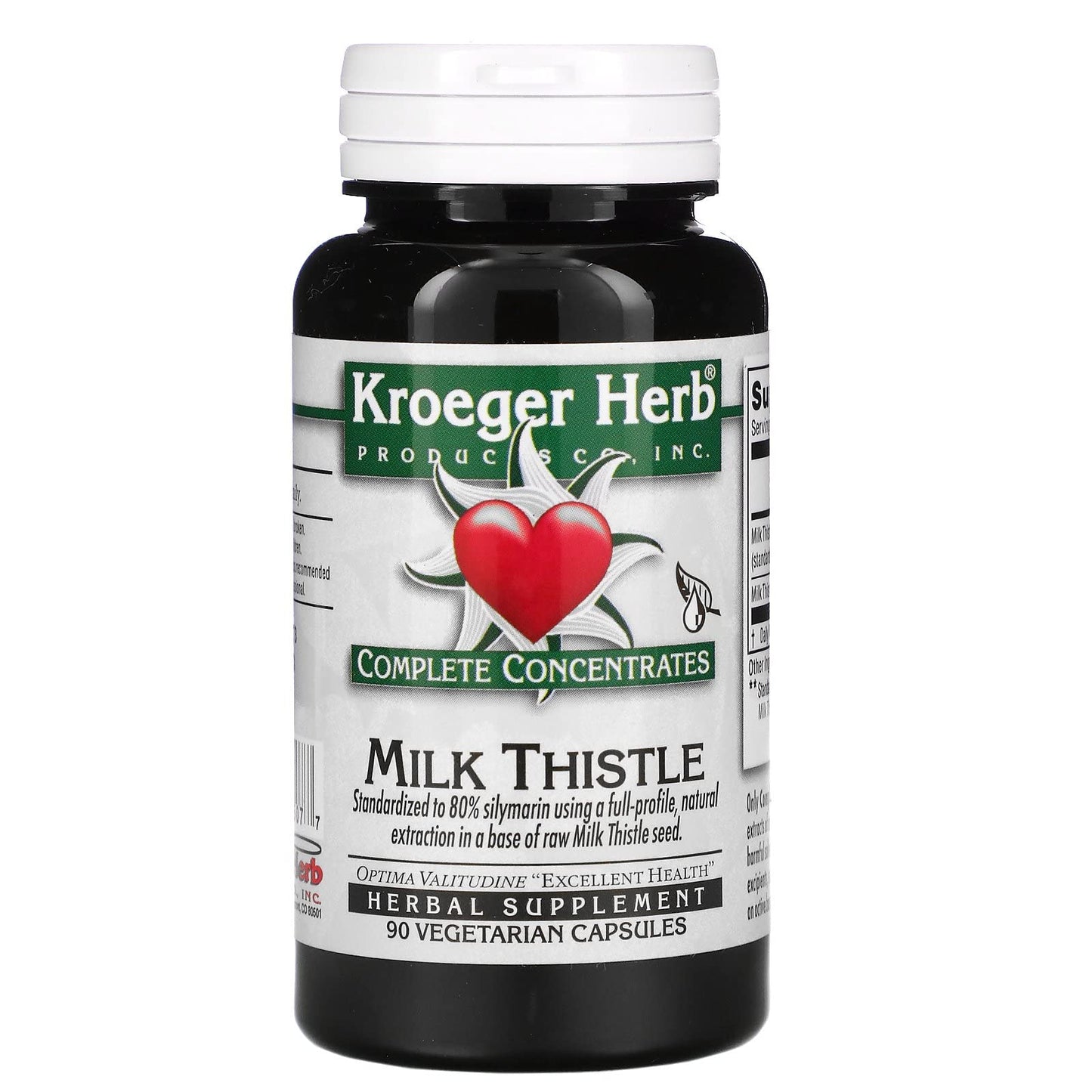 Kroeger Herb Products Milk Thistle Capsules 90 Count