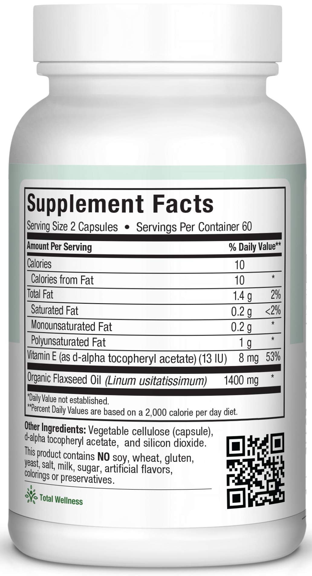 Maxi Health Flax Caps Organic Flaxseed Oil, Omega 3, 6, 9, Cold Press, Hexane Free, 700 mg, Kosher, Capsule, 120 Count
