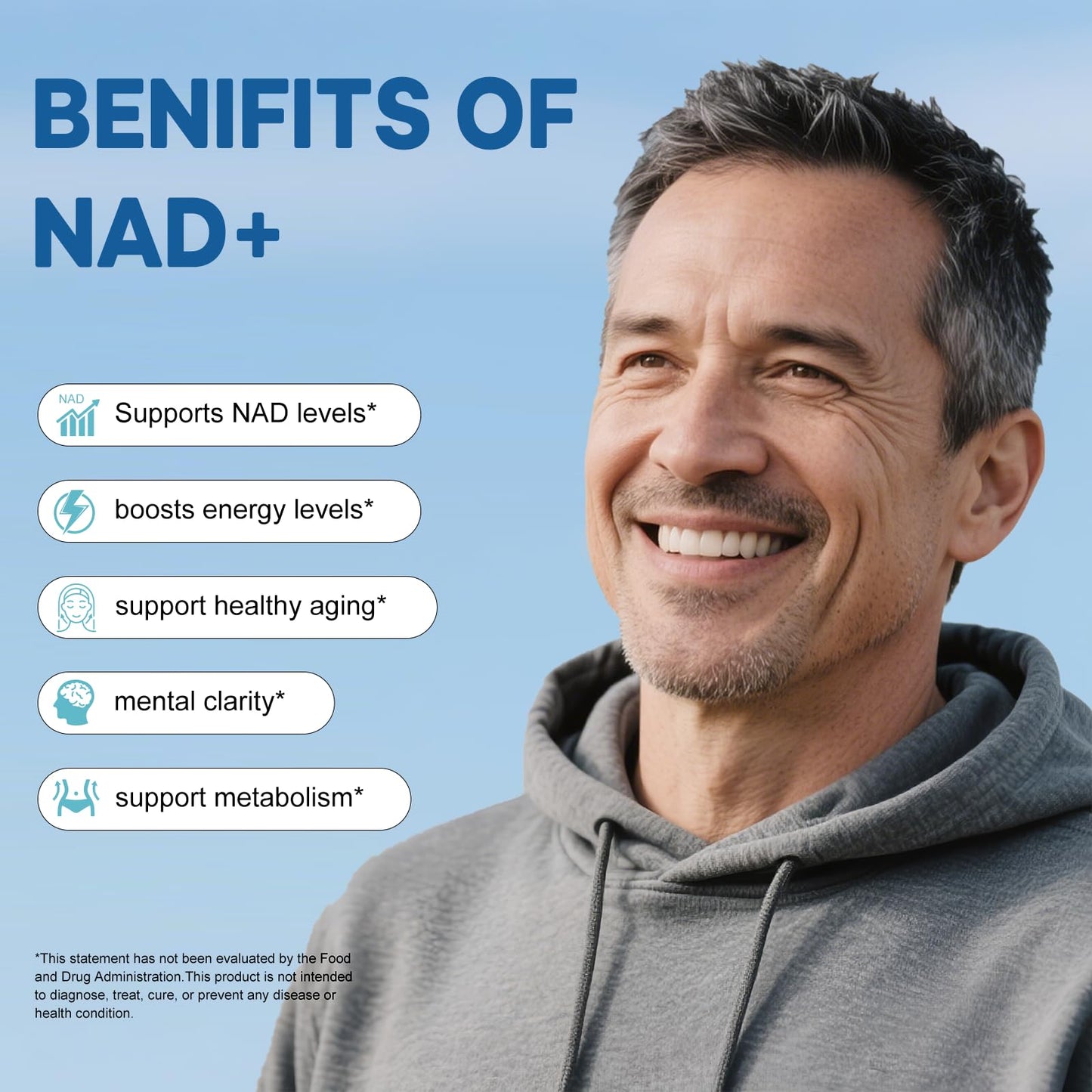 BEWORD Liposomal NAD 2000 Mg Capsules, 180 Count